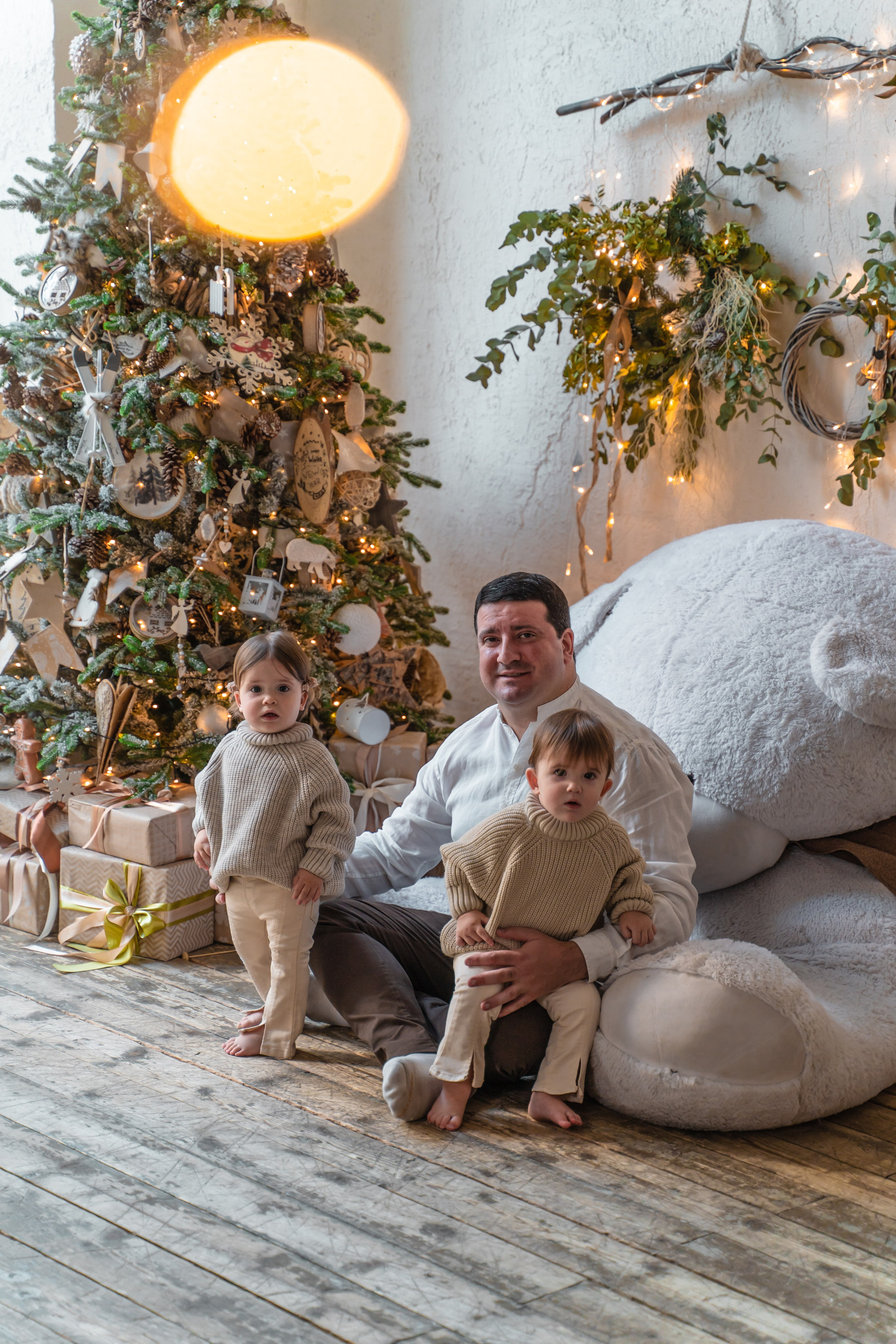 Новогодняя с хаски. Фотограф в Москве Ленарская Дарья