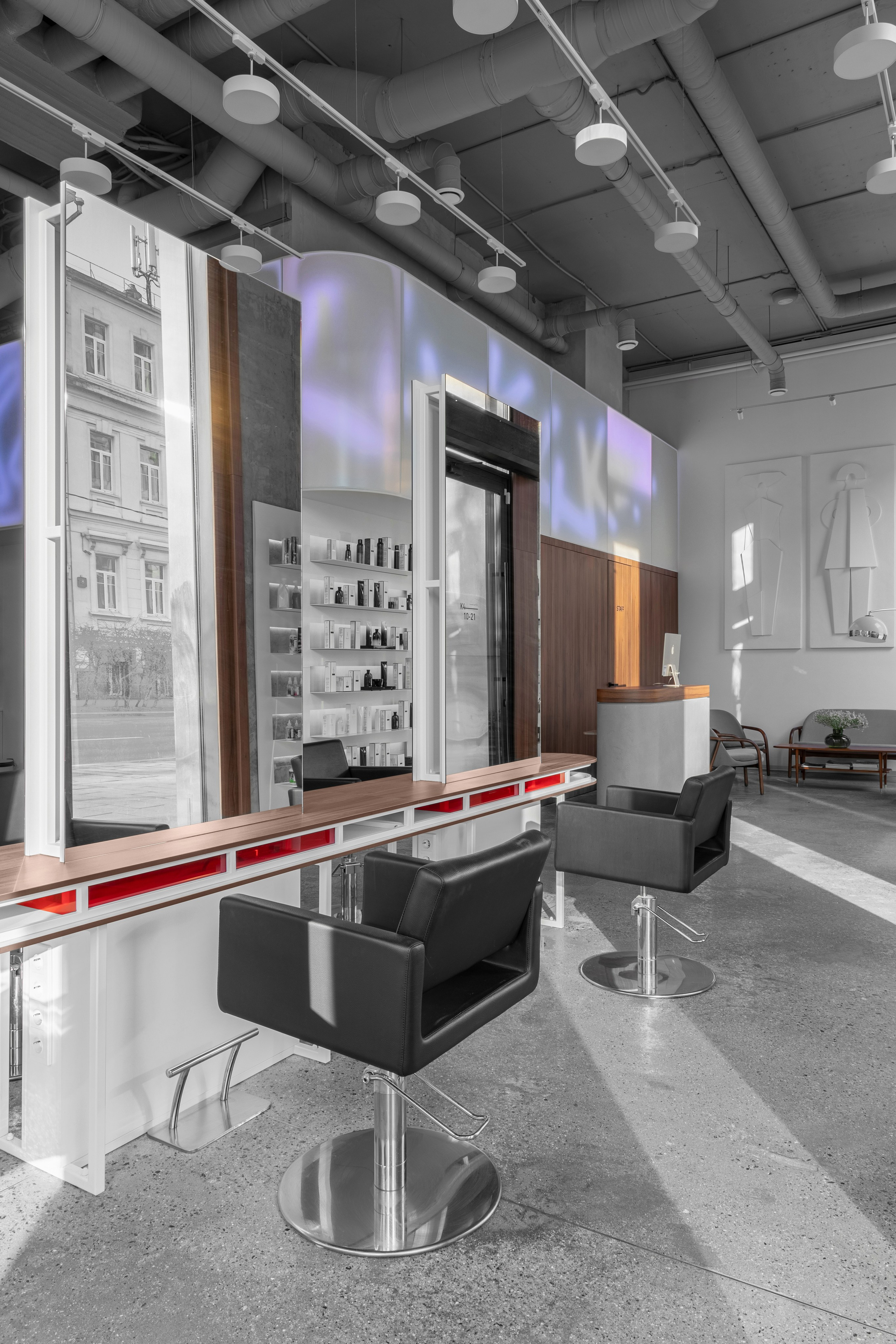 Парикмахерская K4 в Москве. Интерьерный фотограф в Нижнем Новгороде и Москве Владимир Гудков