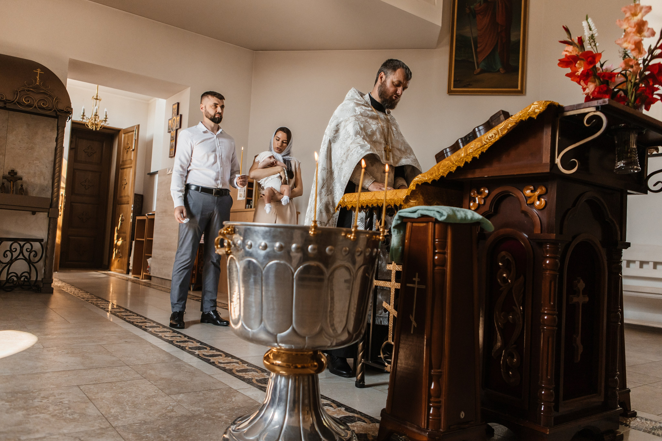 Таинство Крещения. Фотограф новорожденных в Волковыске Валя Легкова