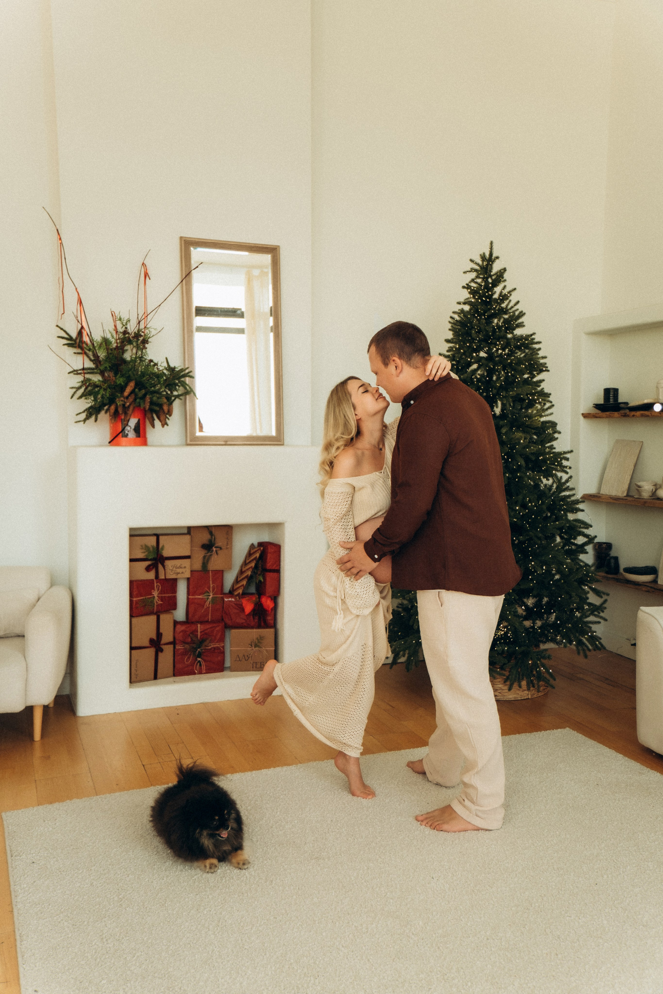 Лавстори новогодняя фотосессия беременности в Спб. Фотограф в Санкт-Петербурге Кристина Брянская