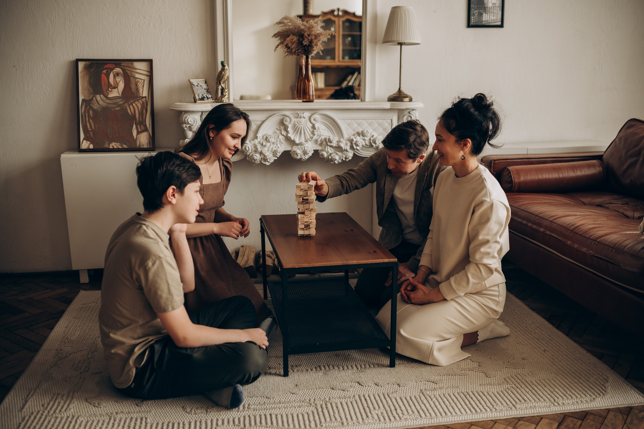 Уютная семейная съёмка в студии. Семейный фотограф в Домодедово и Москве Елена Пичугина