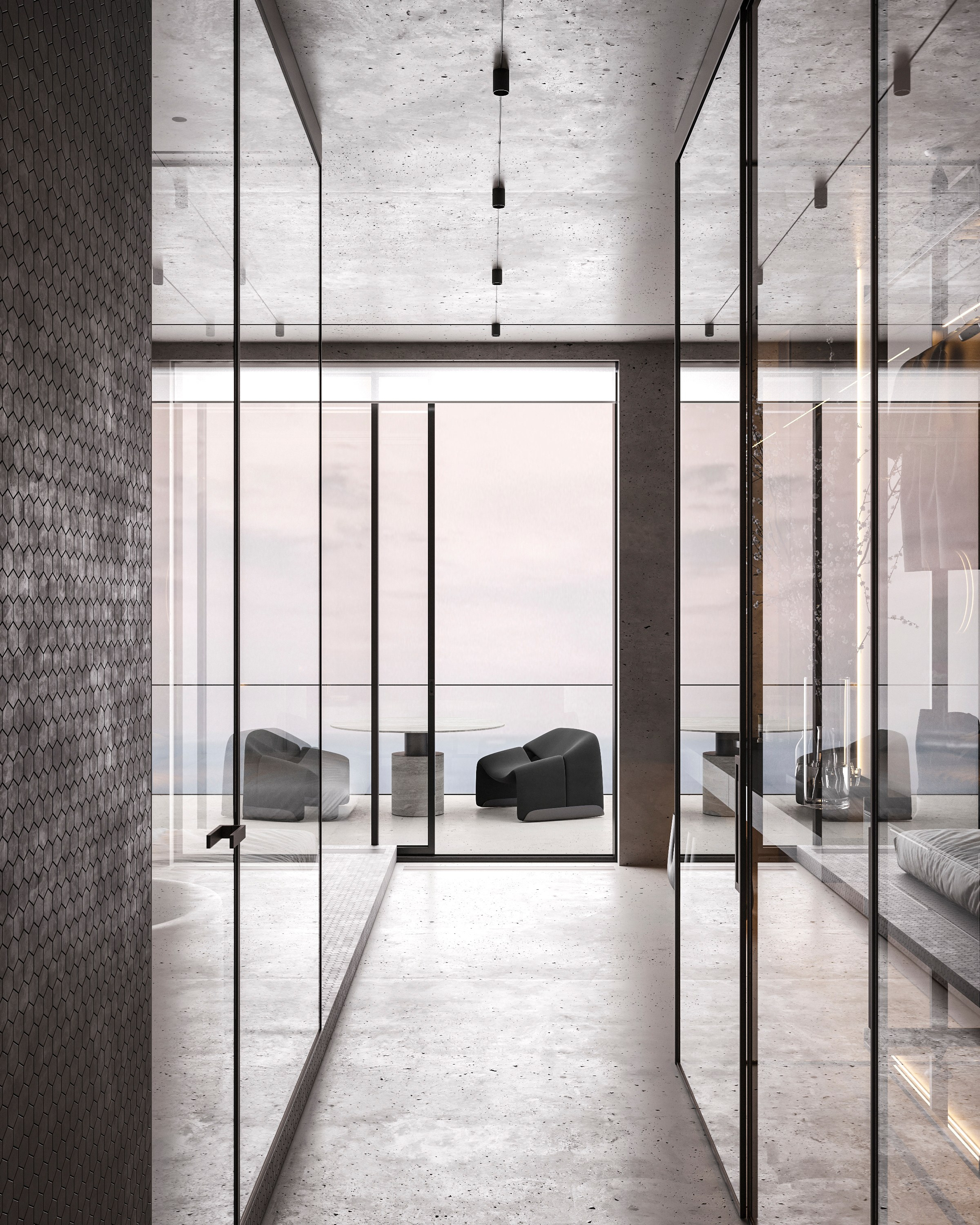 LUXURIOUS SIMPLICITY | BLACK CONCEPT. Interior Visualization by Valerie Stetyukevich