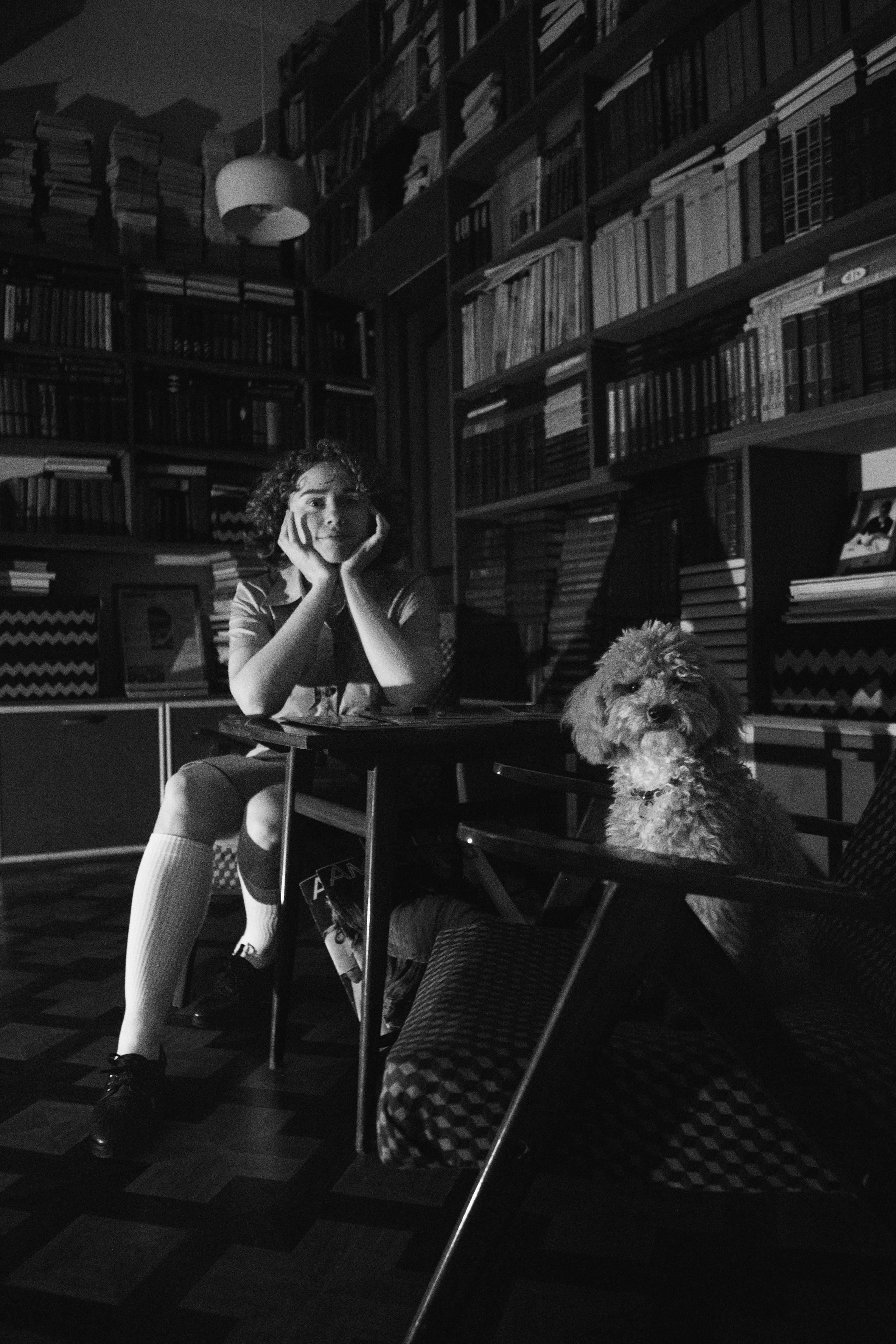 A cinematic daydream in the spirit of Wes Anderson’s style. Portrait, family and pet photographer in Cyprus, Ksenia Bourdelle