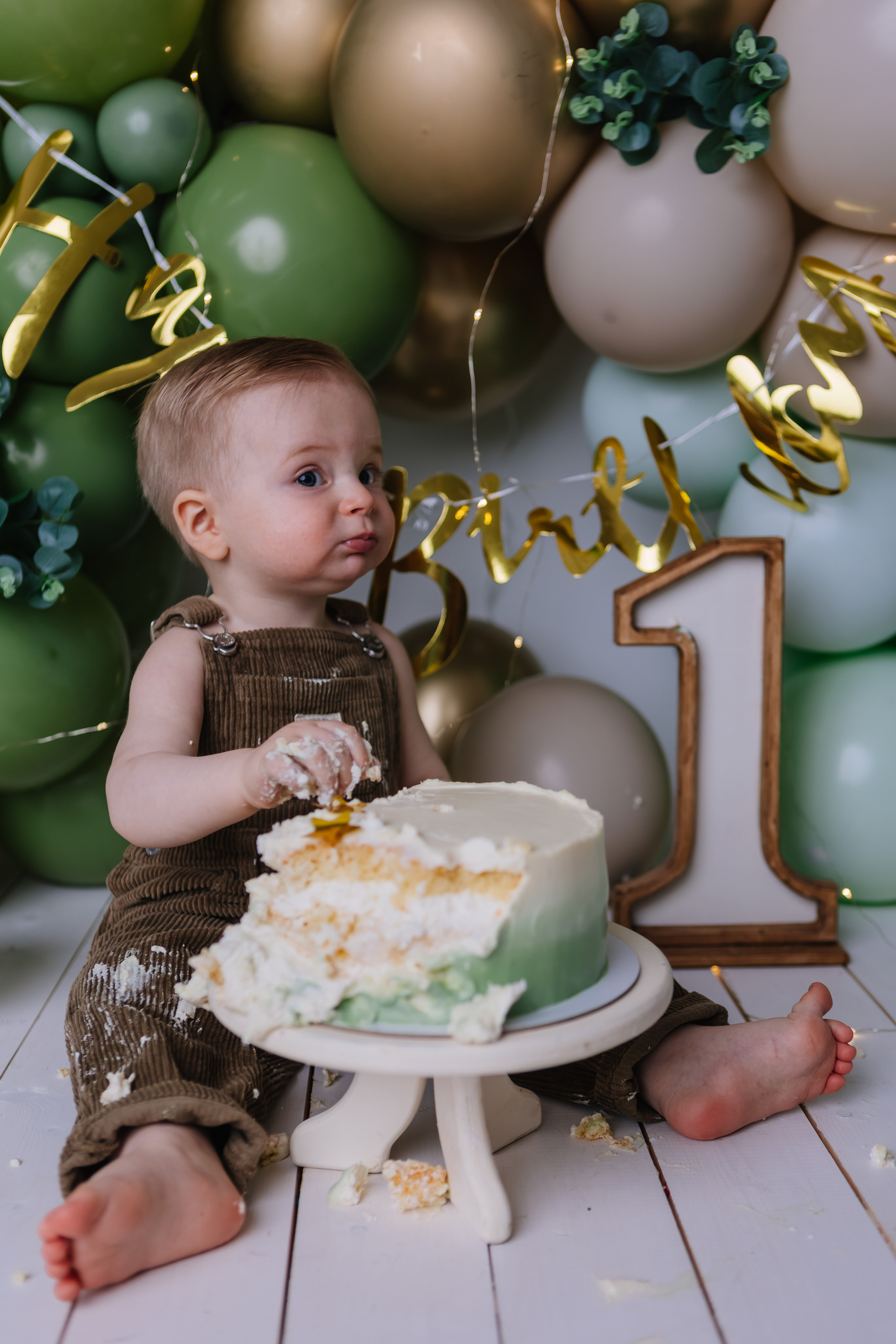 Первый тортик Зеленый. Семейный фотограф Обнинск