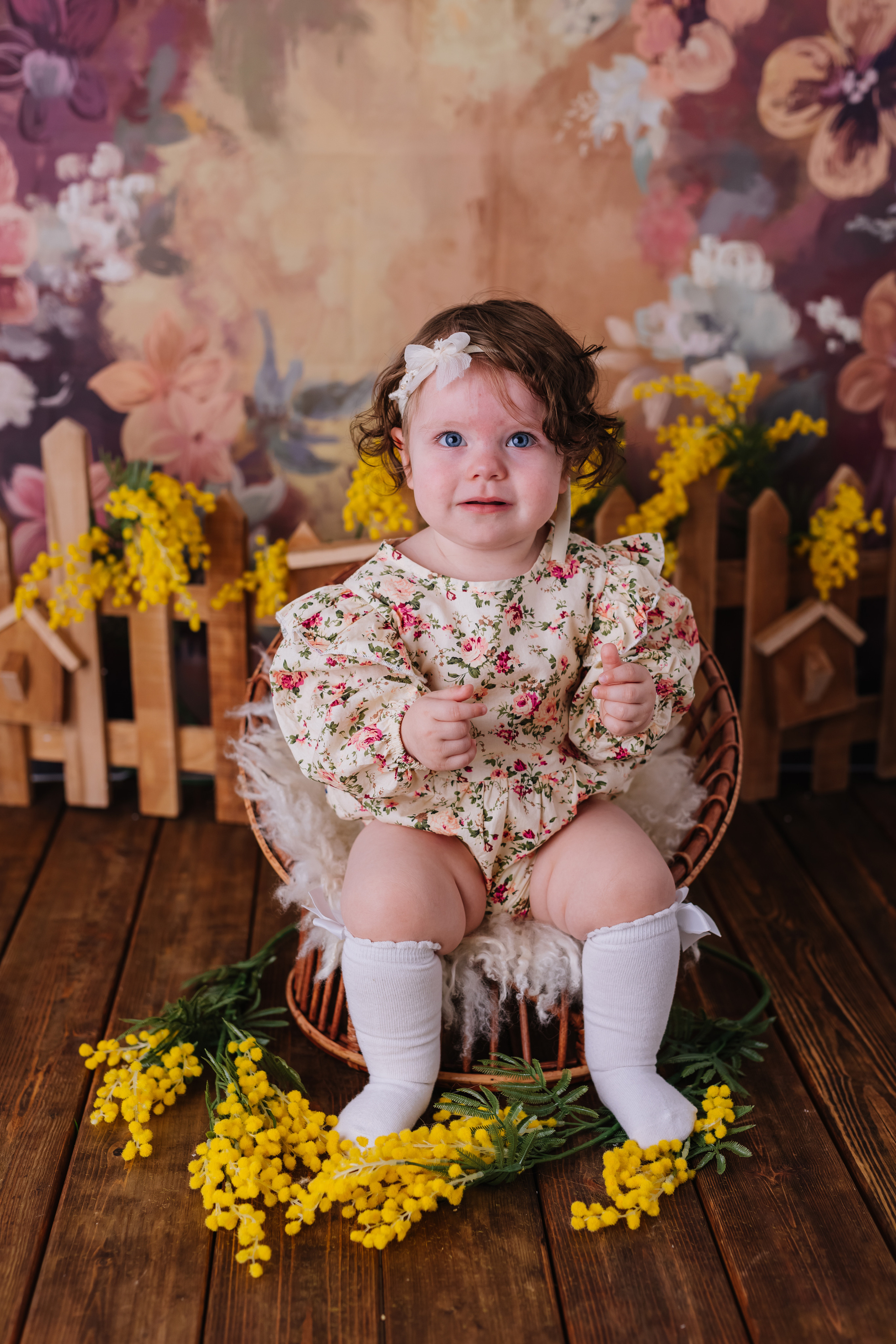 Первый тортик розовый металик. Семейный фотограф Обнинск