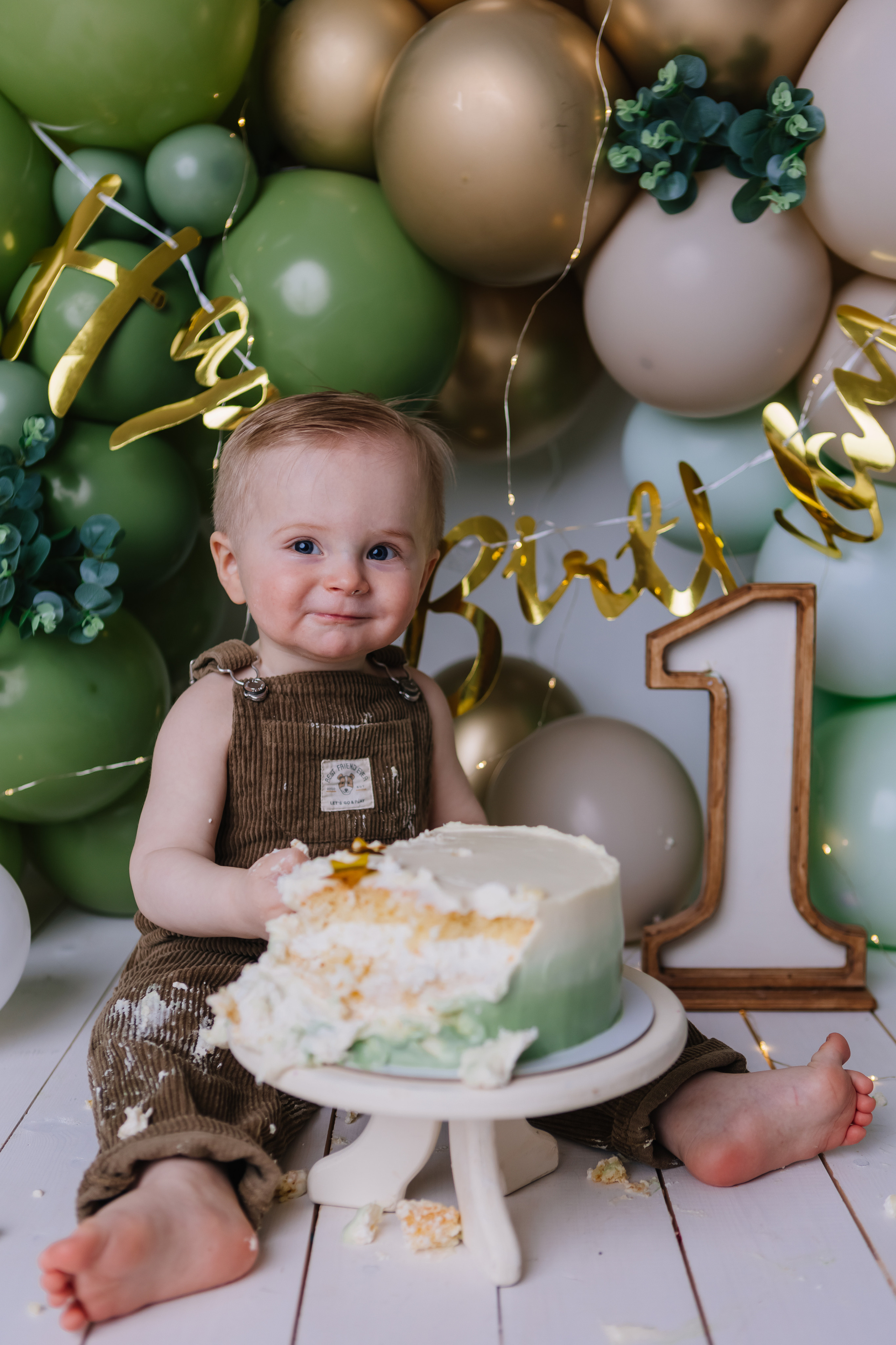 Первый тортик Зеленый. Семейный фотограф Обнинск