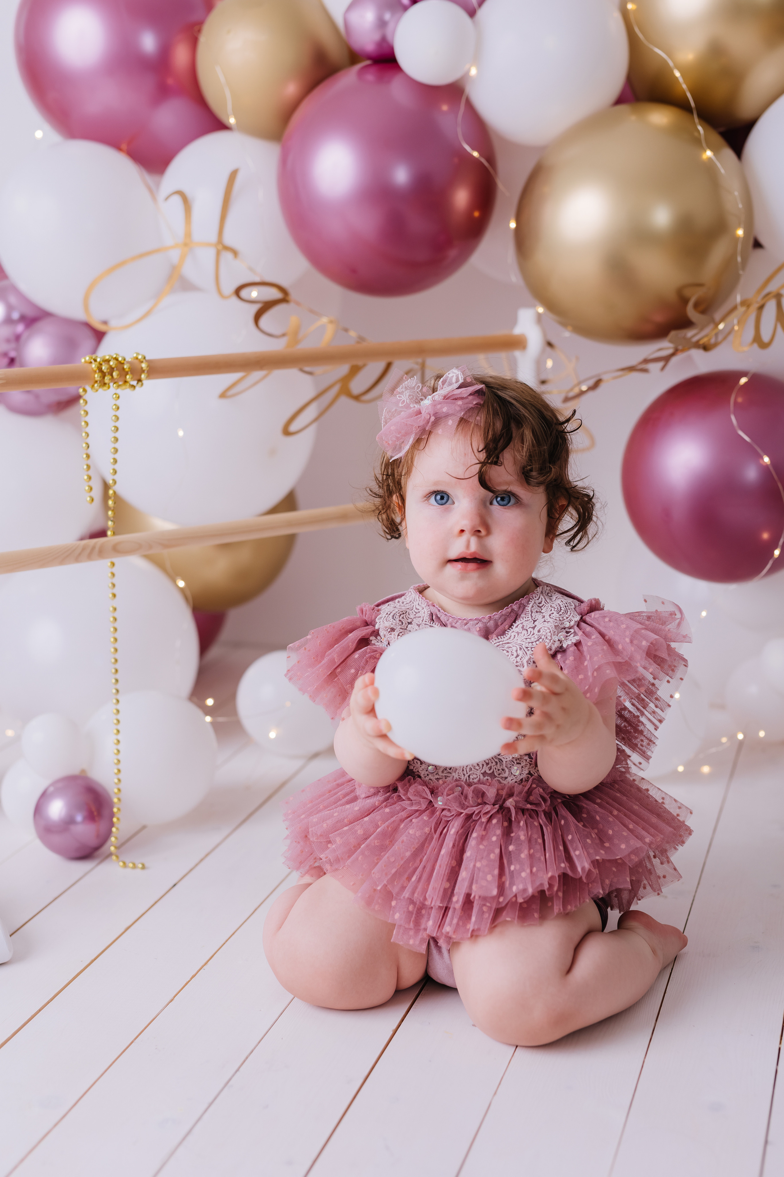 Первый тортик розовый металик