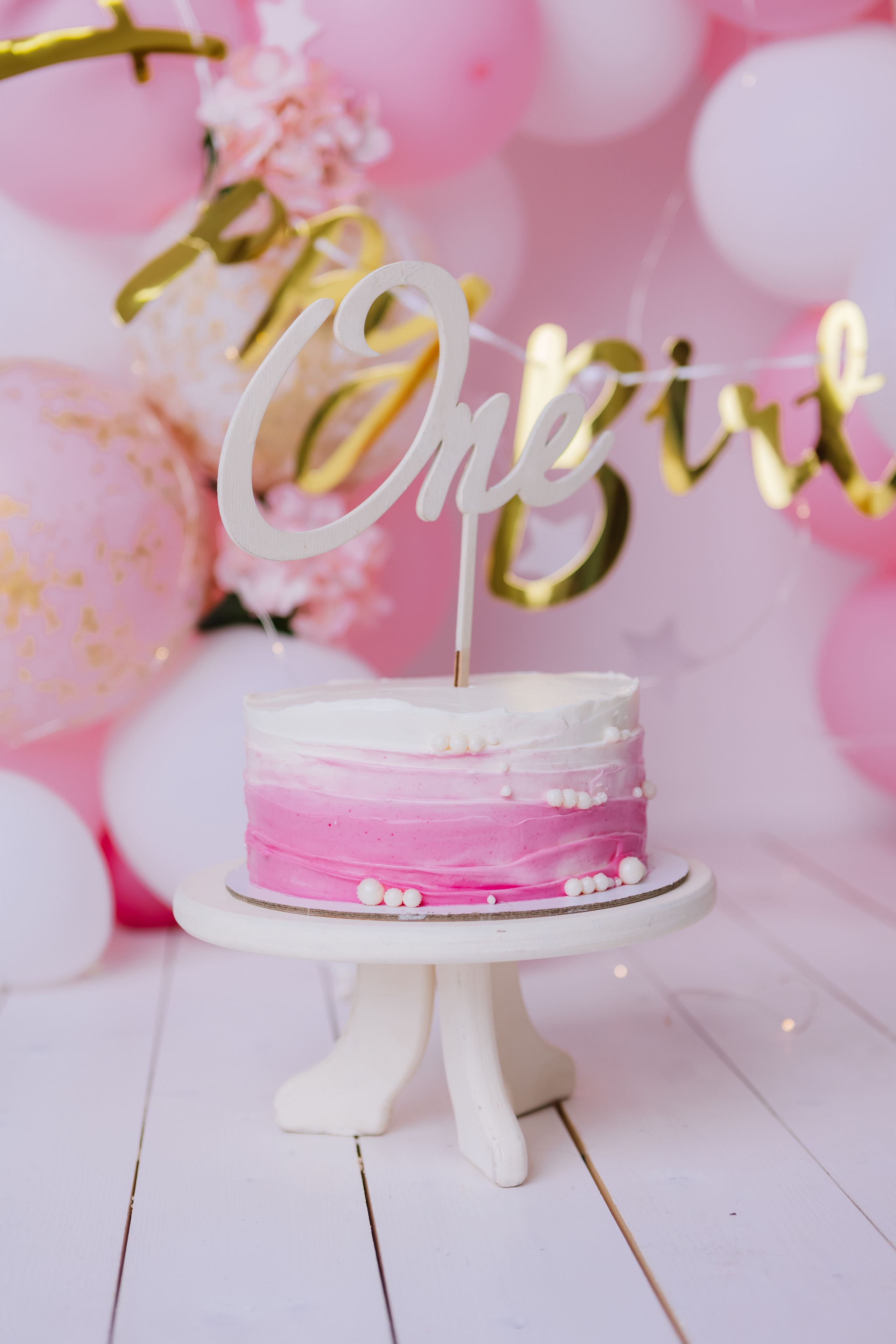 Первый тортик Розовый. Семейный фотограф Обнинск