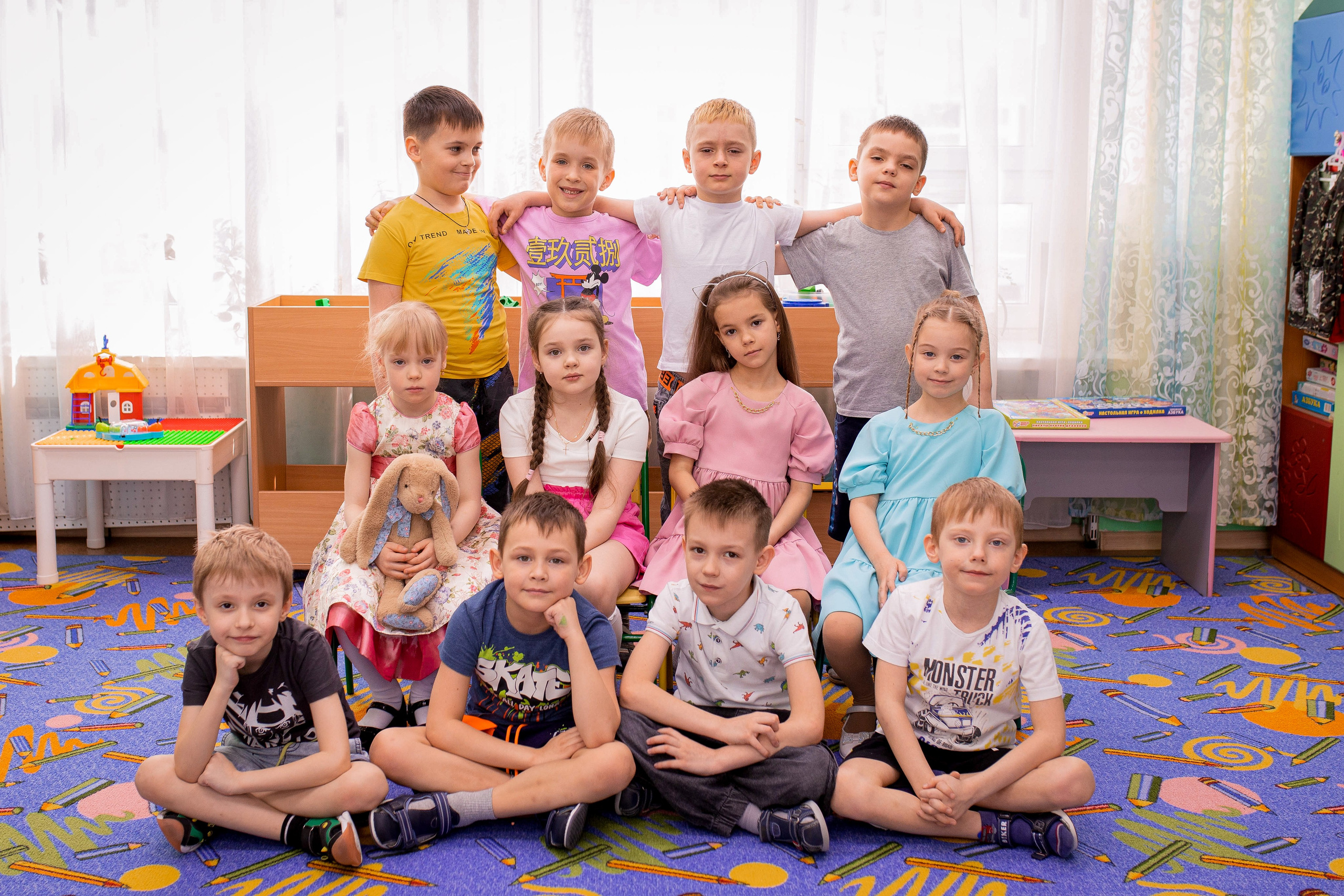 Степа, Даша и Алиса в детском саду. Семейный и детский фотограф город Тында Дарья