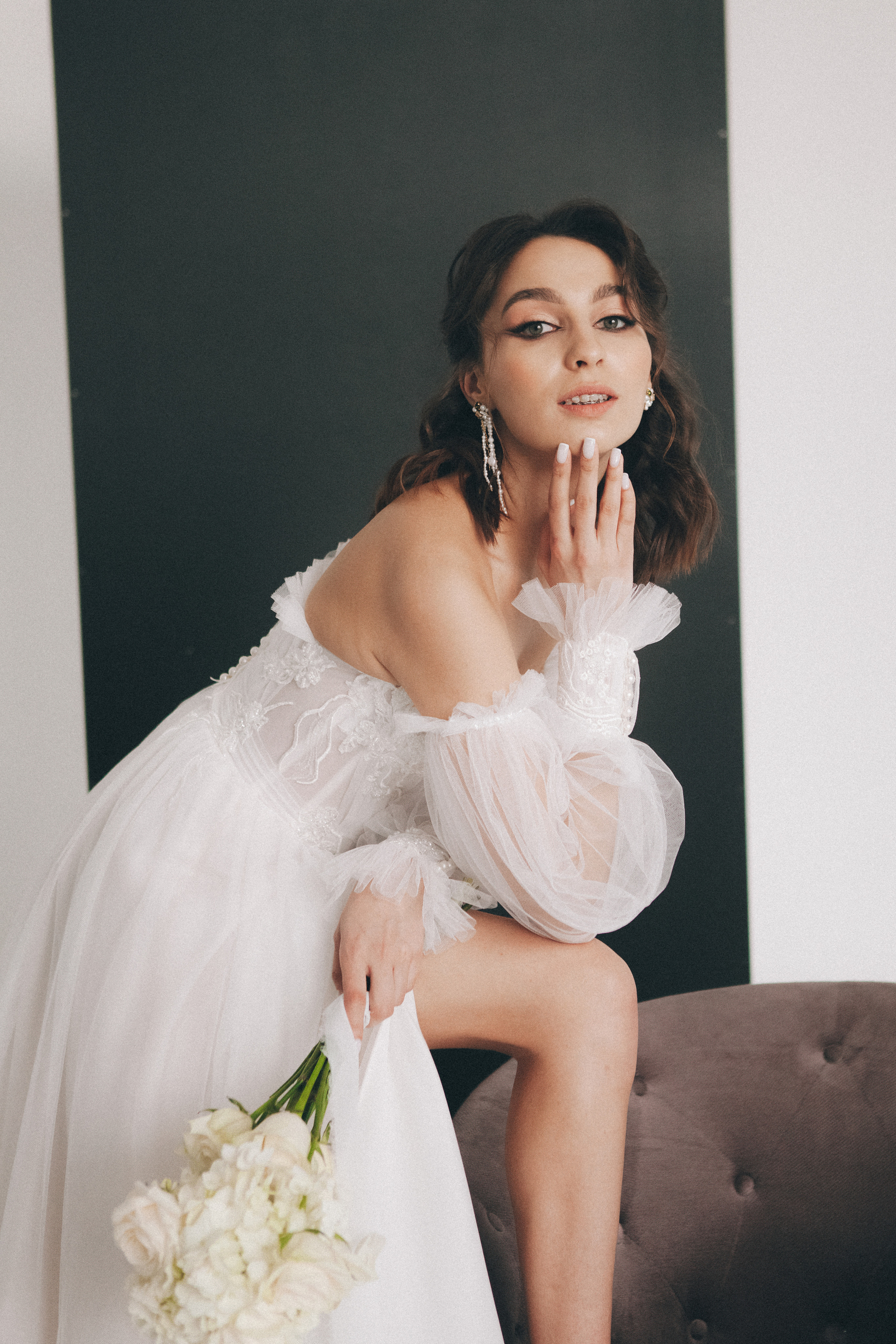 Свадебная фотосессия зимой в студии Москва. Свадебное фото и видео Москва Кристина Музыка