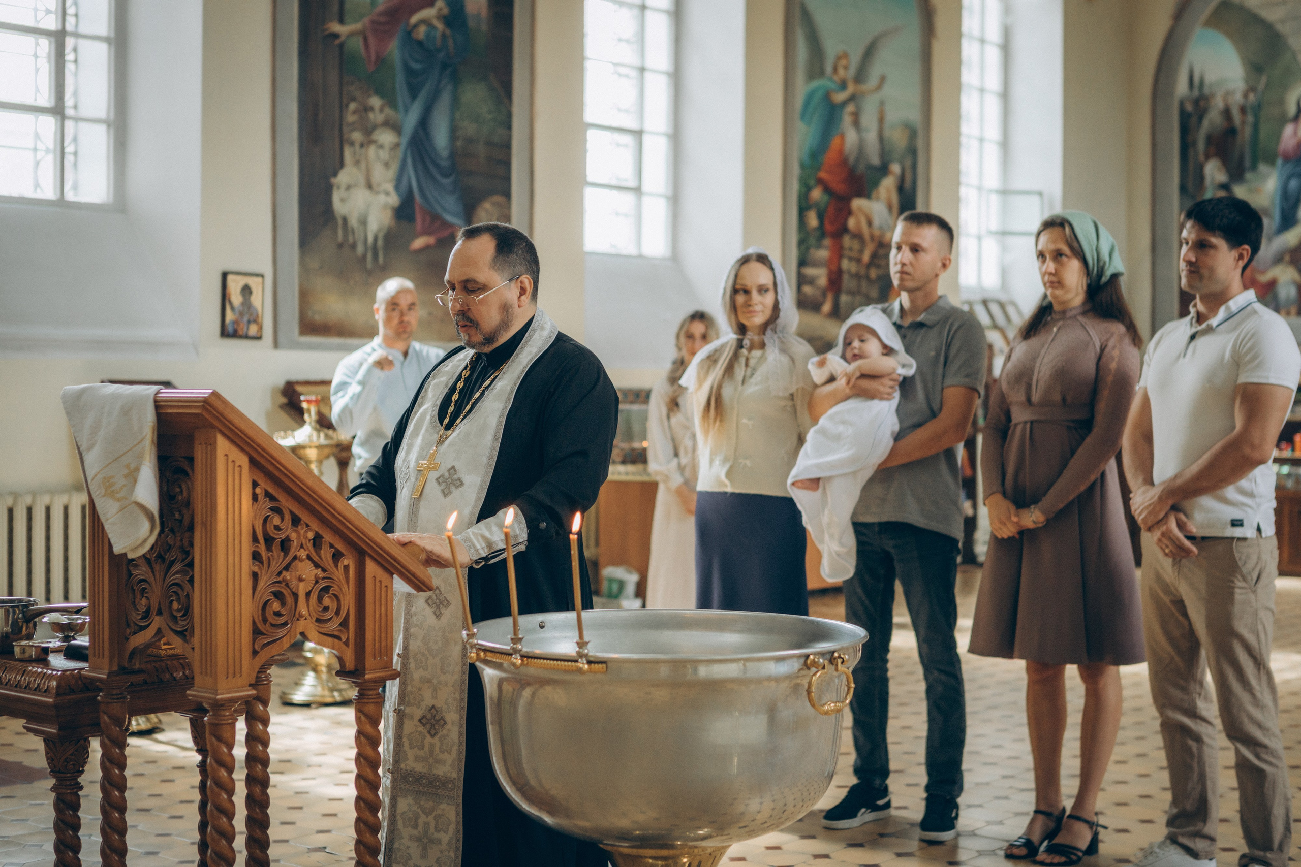 Крещение Тимофея. Семейный фотограф и фотограф на роды в Ростове-на-Дону Мухина Виктория