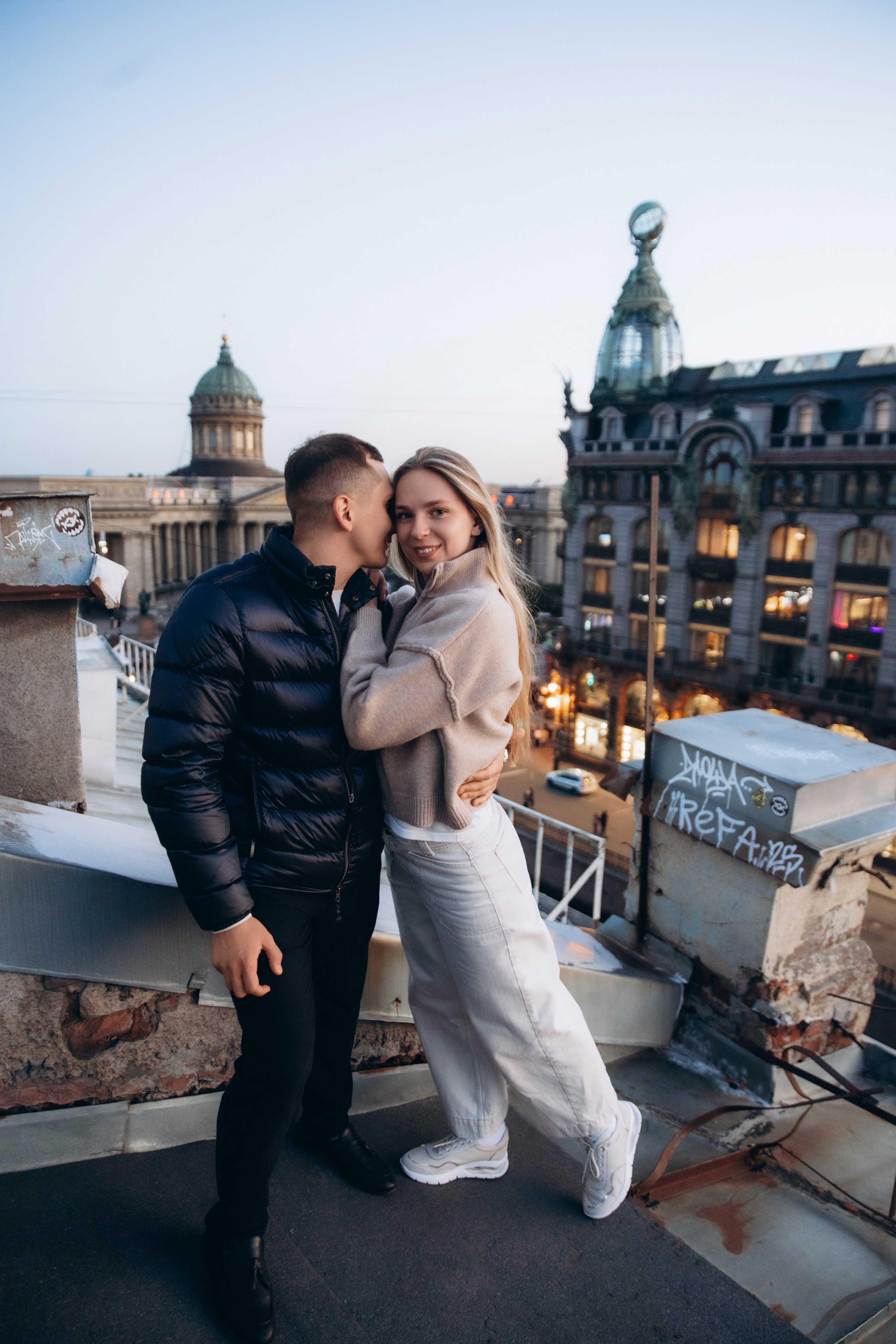 Встречая закат на Питерской крыше. Фотограф в Санкт-Петербурге Разиля Идиятуллина