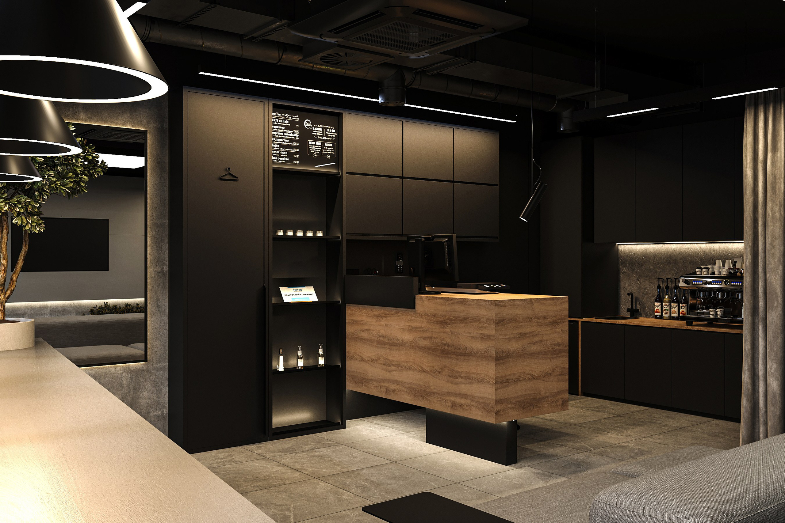 Клиентская зона Triton Detail, г. Санкт-Петербург. Дизайн интерьера и экстерьера в Санкт-Петербурге Яна Емельянова