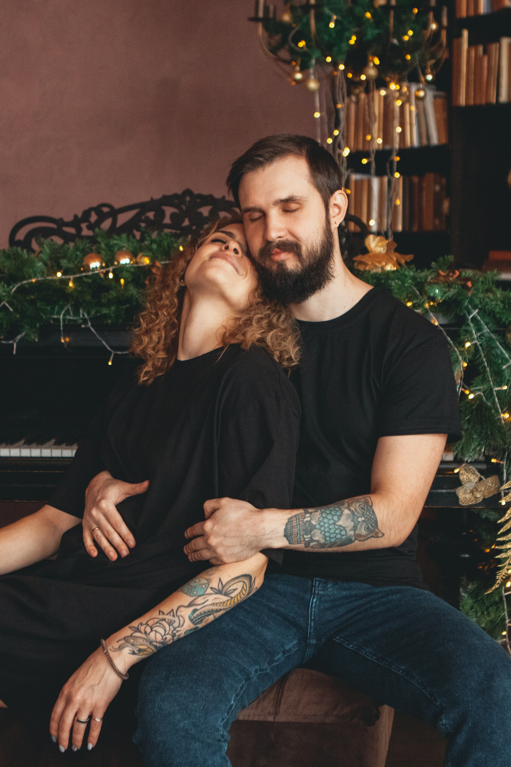 Новогодняя семейная фотосессия в студии. Фотограф Ольга Ефремова