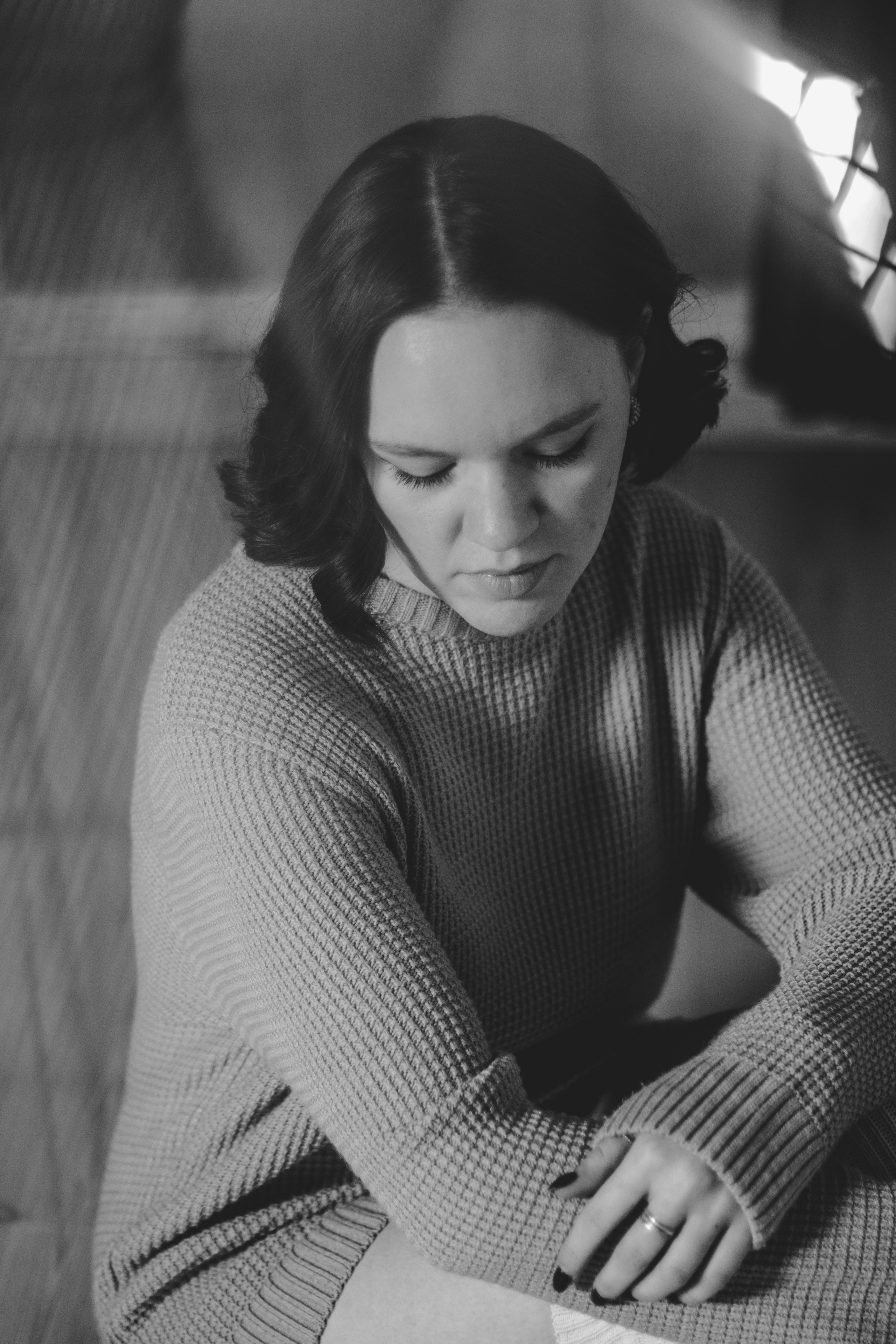 Женский портрет чб студия. Фотограф в Перми Гиренко Людмила