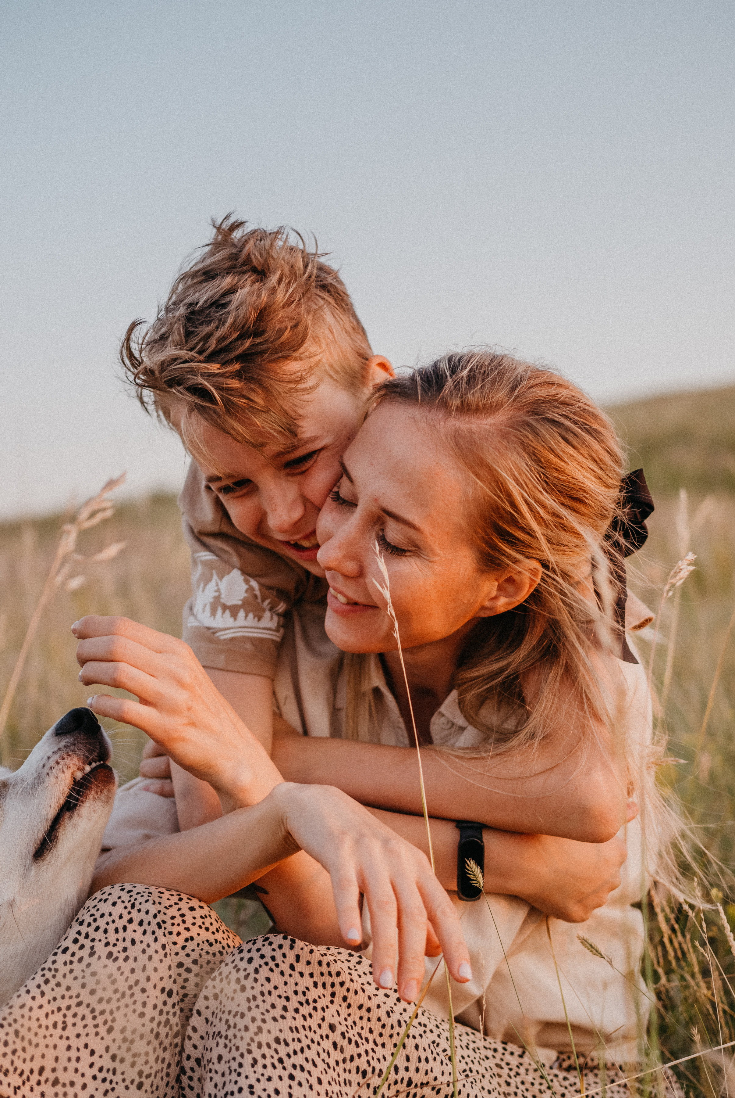 Летний закат вместе с Бубой. Семейный фотограф в Оренбурге Юлия Зиборева