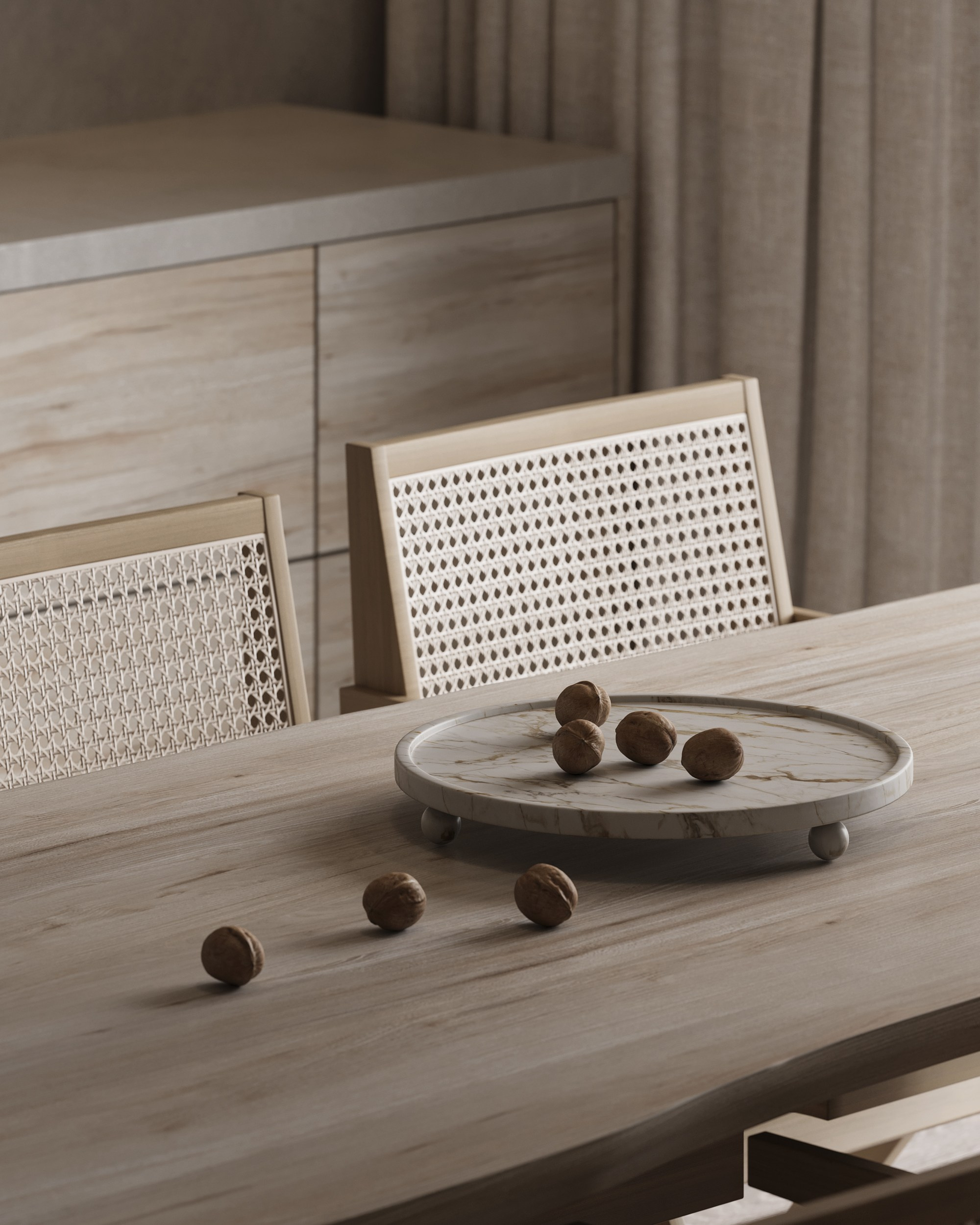 House on the coast. Interior visualization