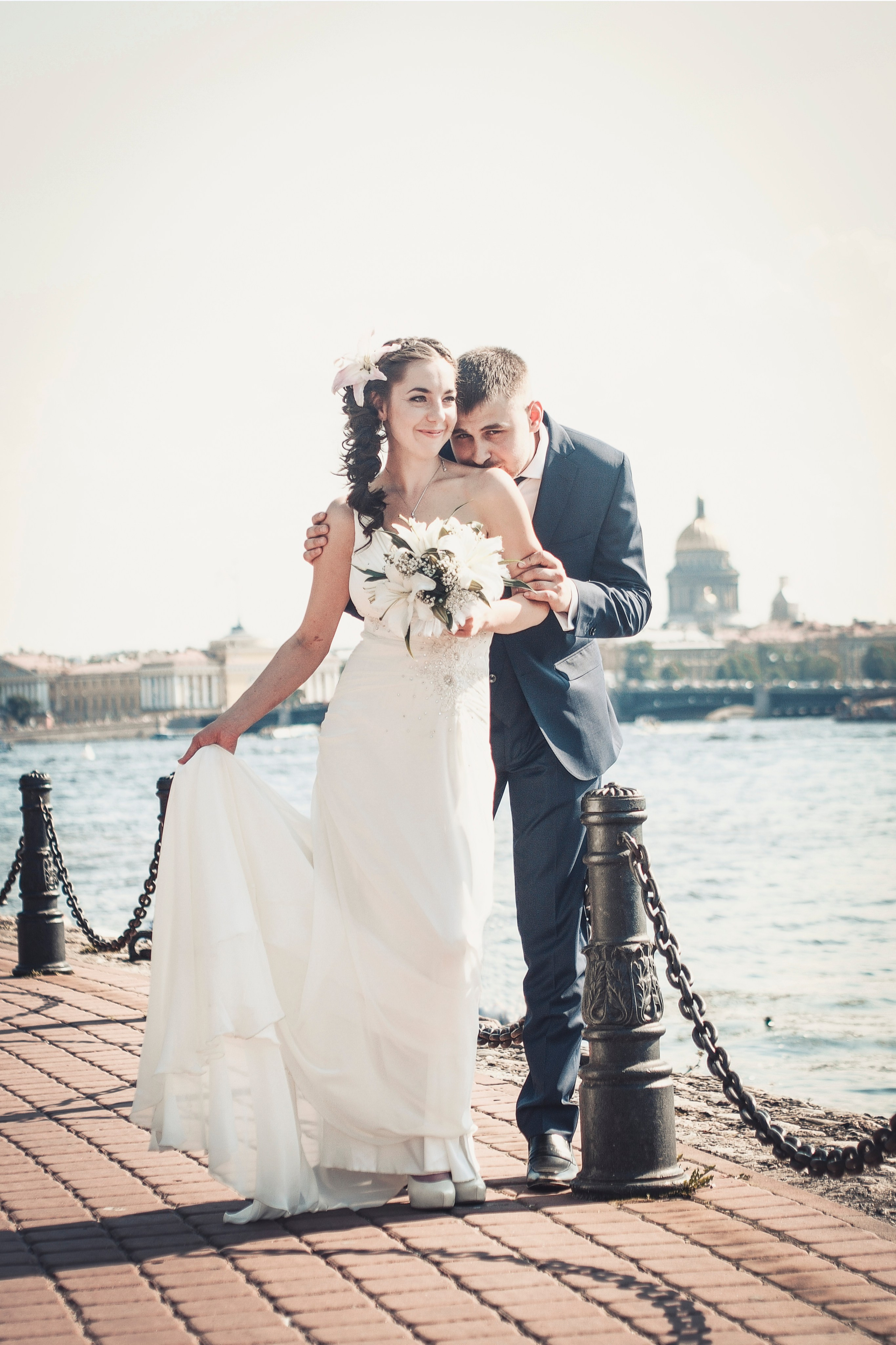 Свадебная фотосессия в Санкт-Петербурге, Стрелка Васильевского острова