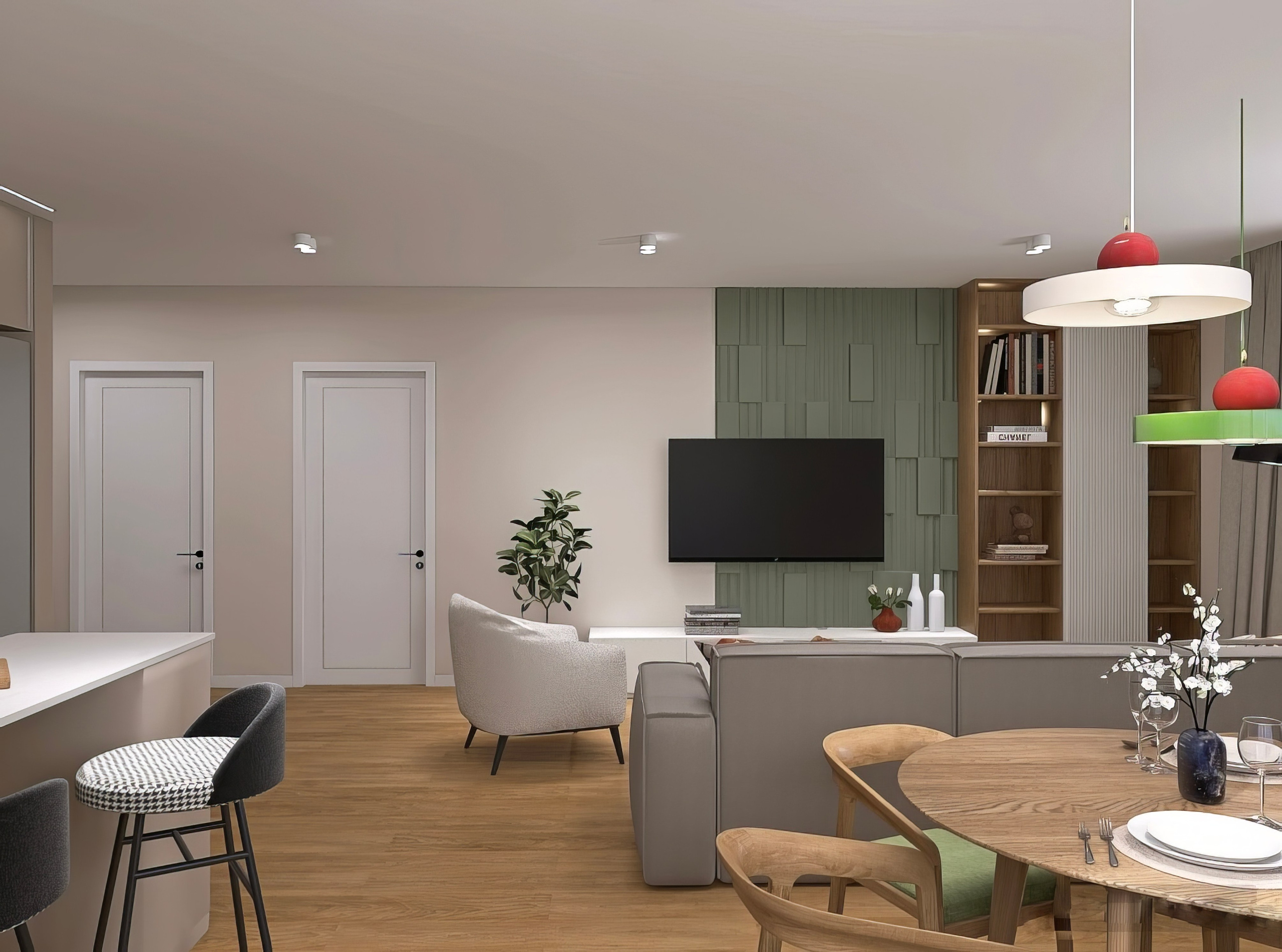 Кухня-гостиная и Санузел из загородного дома, г. Пермь. Дизайнер интерьера в Санкт-Петербурге Ольга Рытаровская