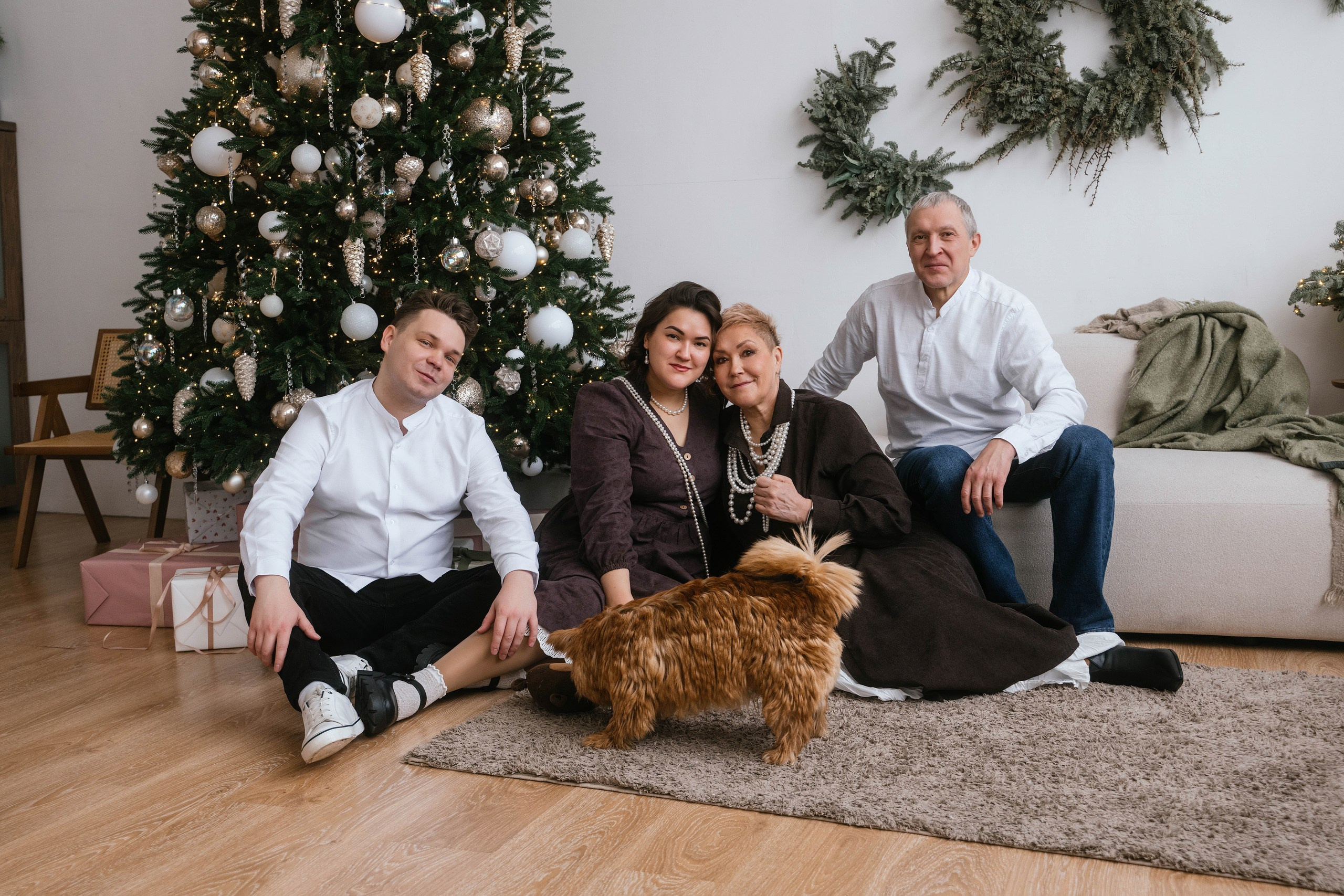 Семейная новогодняя в студии Hello. Свадебный, семейный фотограф в Рязани Лена Брант