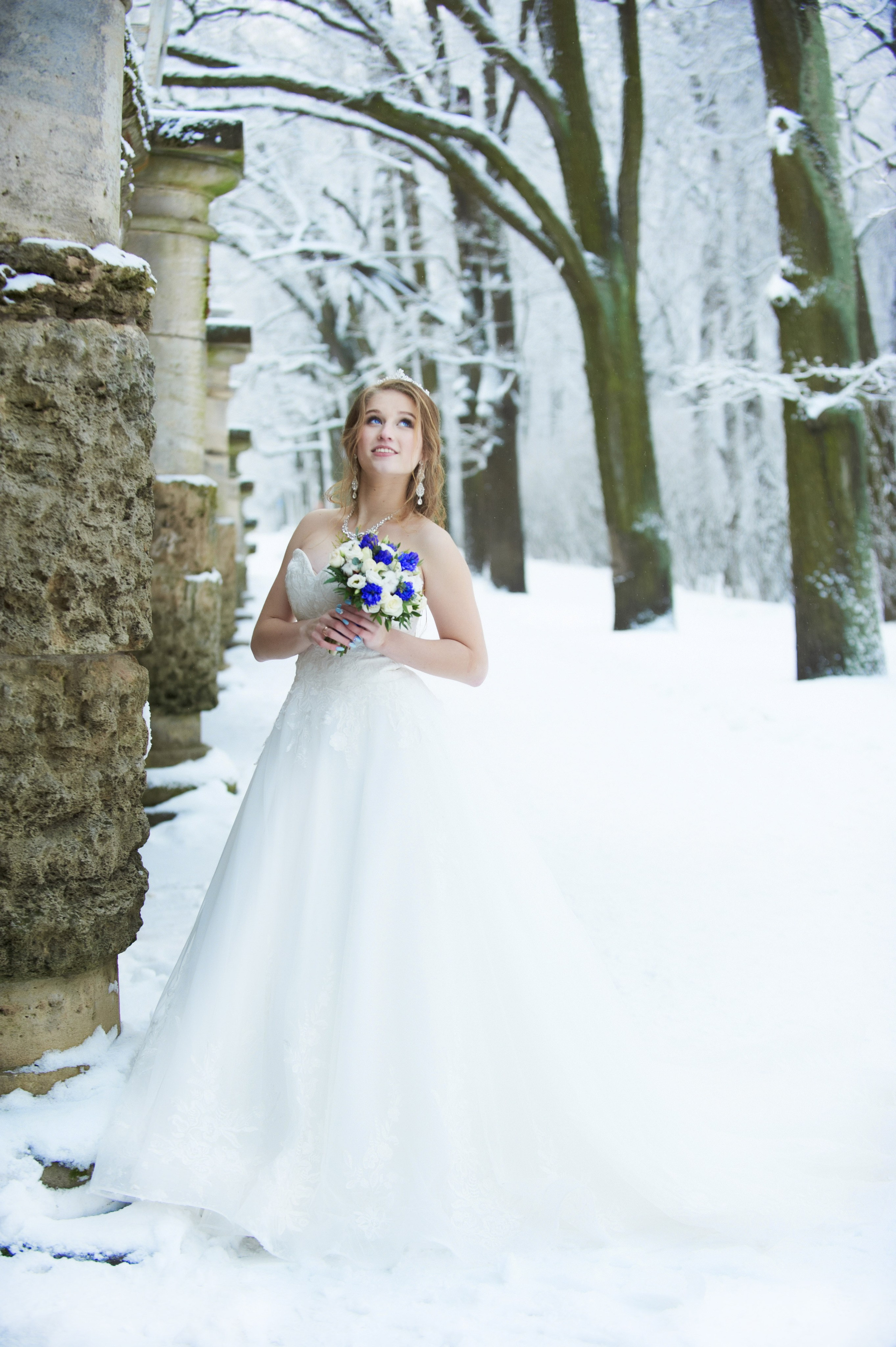 Надежда и Владислав (зимняя свадебная фотосессия в Пушкине в Екатерининском парке). Портретный, семейный и свадебный фотограф в Санкт-Петербурге и в Пушкине Ширяев Денис