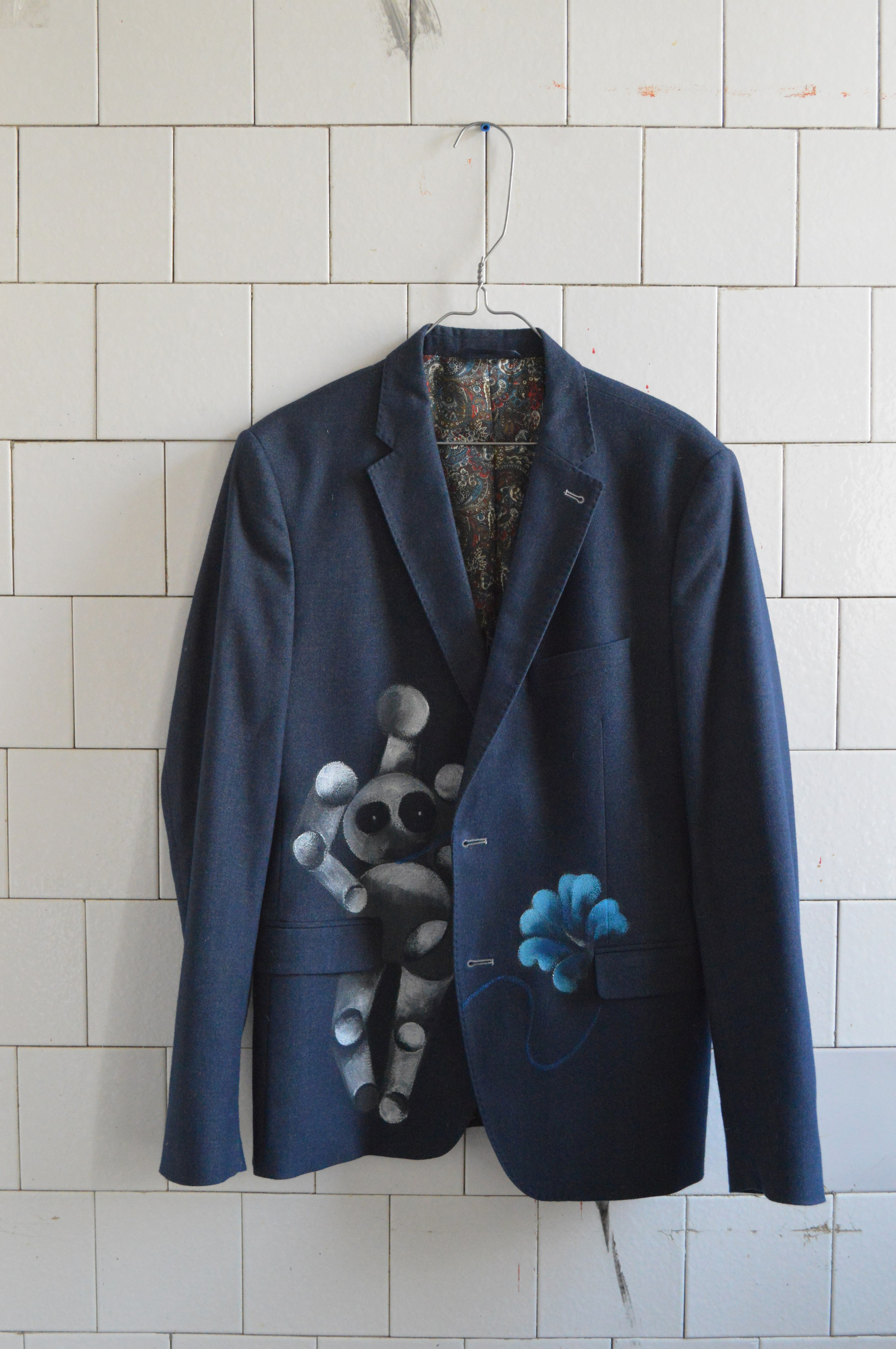 Пиджаки. Роспись. Проект " Собери себя если сможешь». Лилия Ким. Междисциплинарный художник