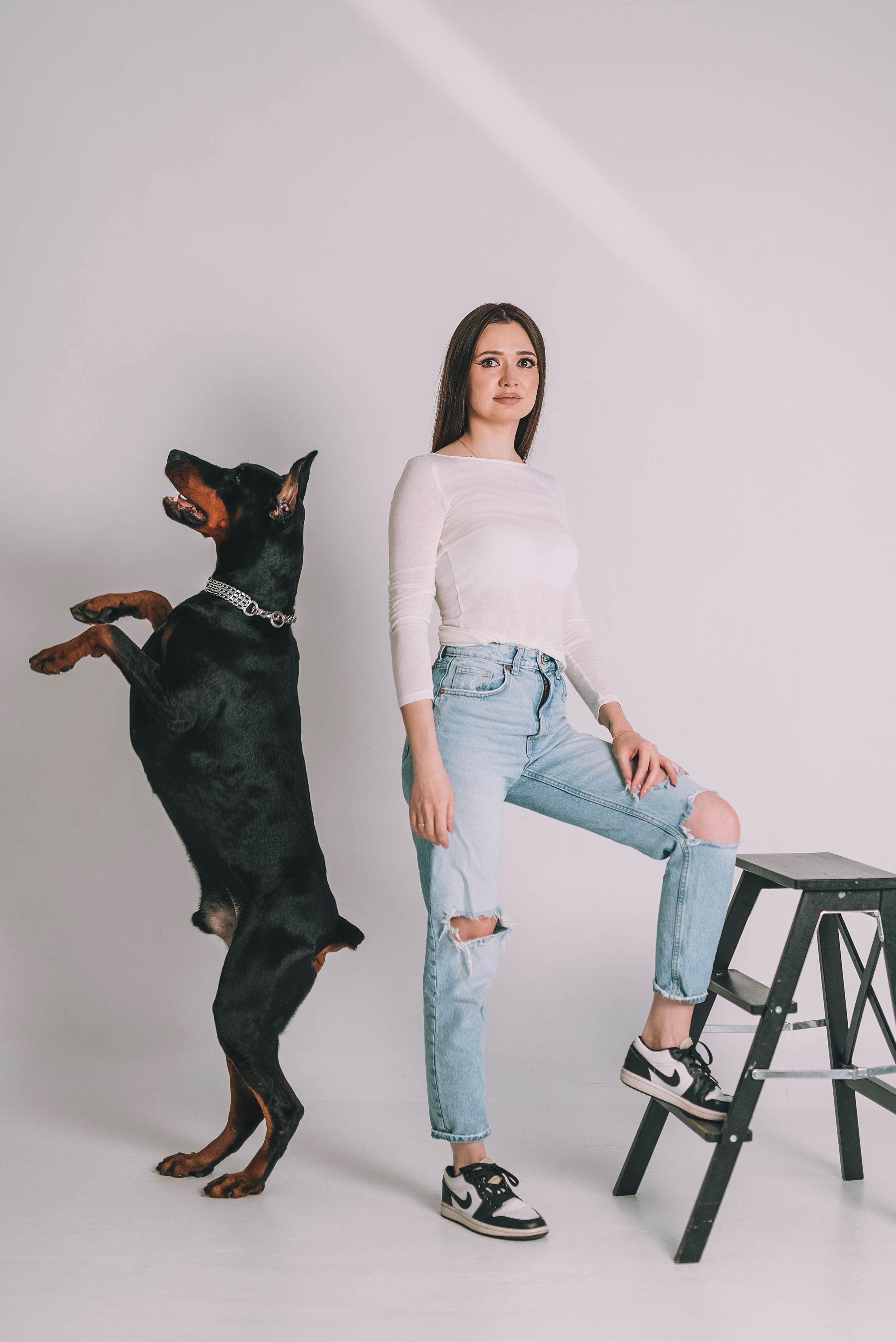 Фотосессия с доберманом. Семейный, детский фотограф в Воронеже Анна Никитина