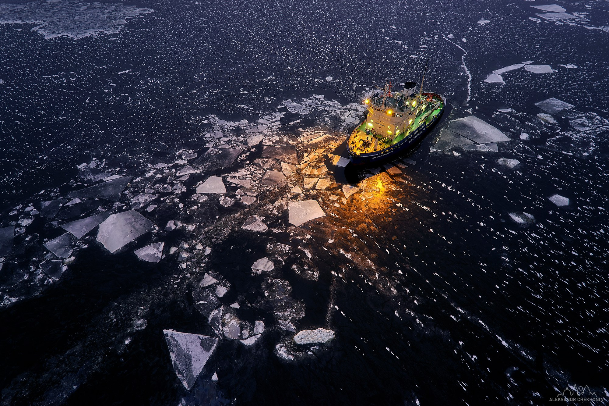 Aerial photography. Landscape photographer Aleksandr Chekhonin