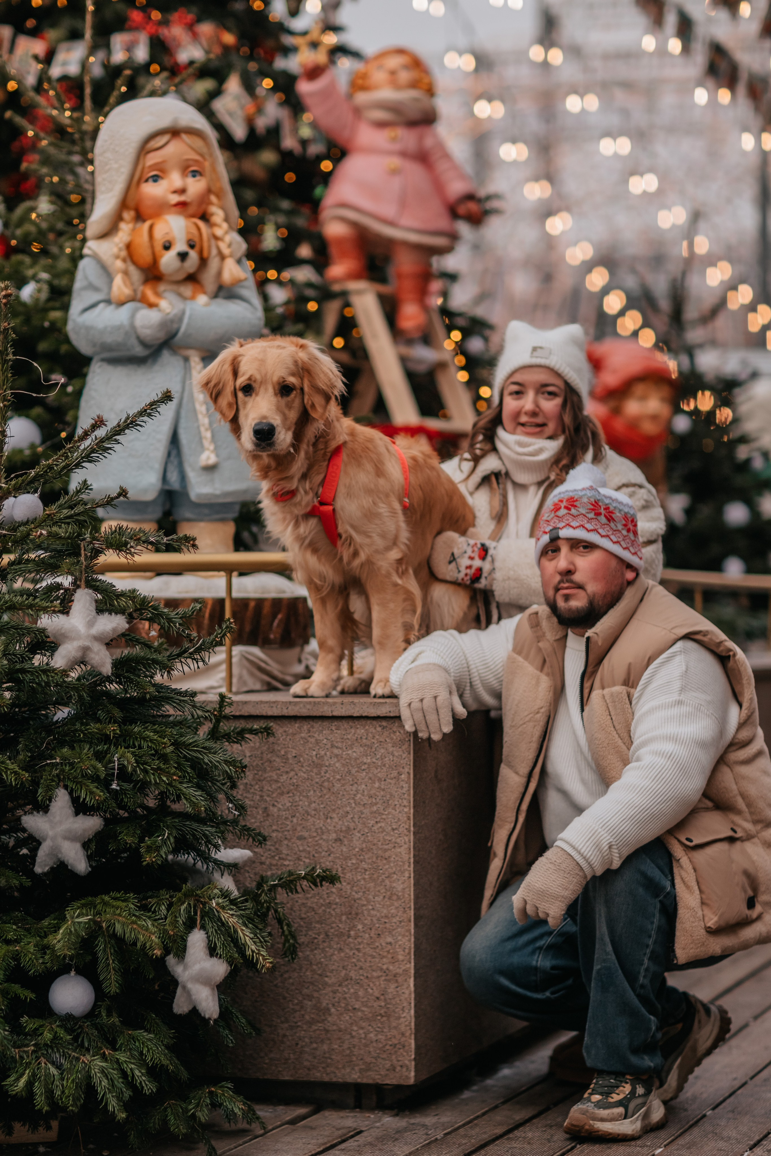 Бетти, Катя и Лёша. Новогодняя история. Семейный фотограф анималист Мария Крючкова