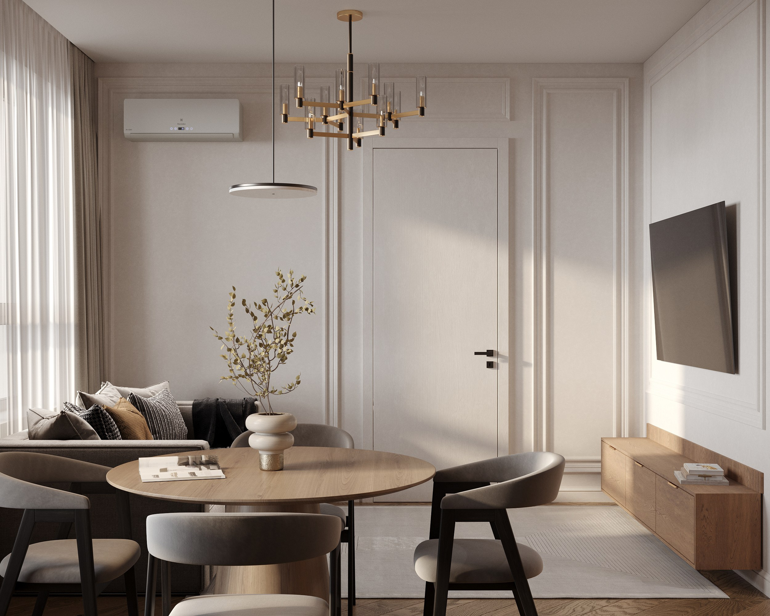 Дизайн трехкомнатной квартиры в ЖК Крыловка Парк Казань. Архитектор-дизайнер в Казани