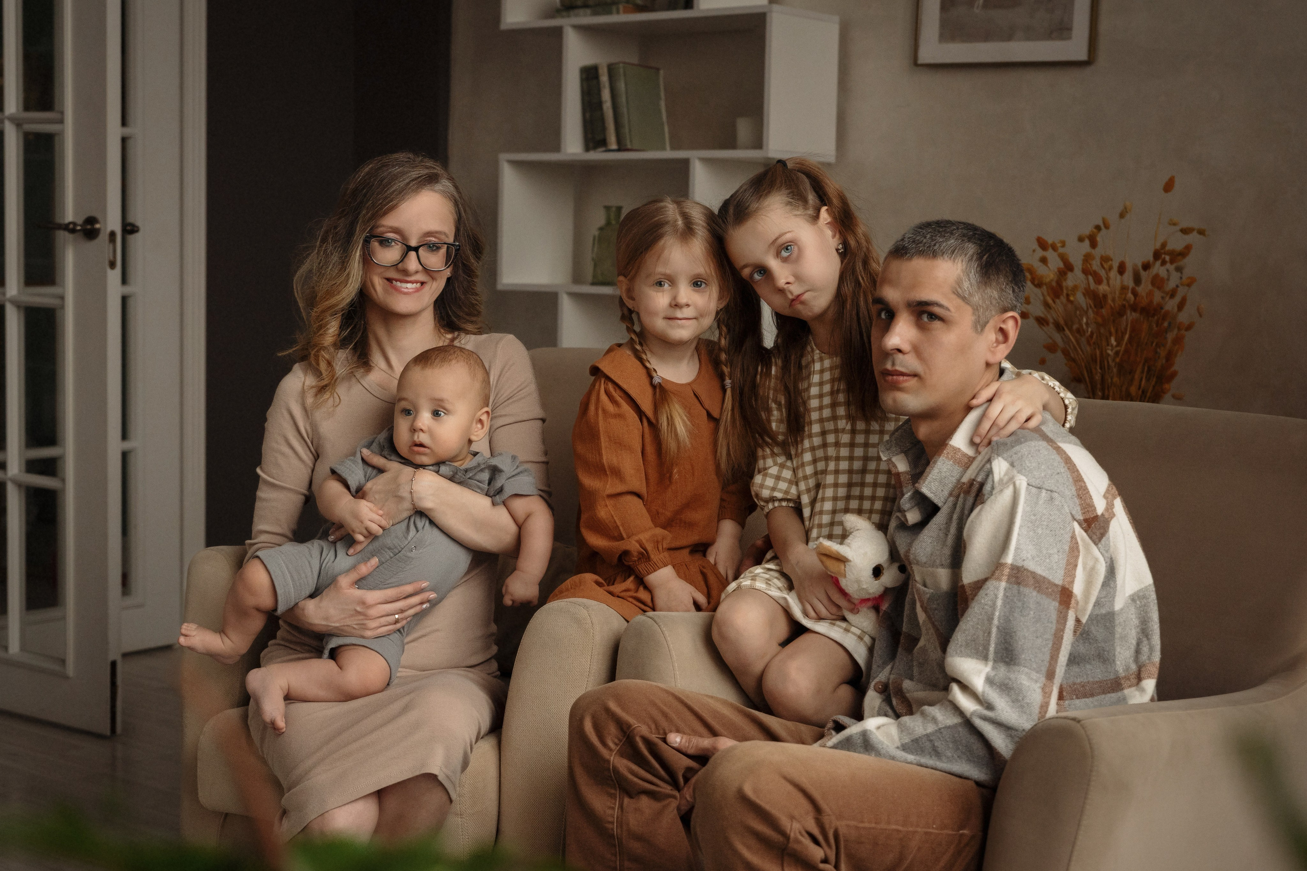 Семейная фотосессия дома. Семейный фотограф в Москве Трубинова Екатерина