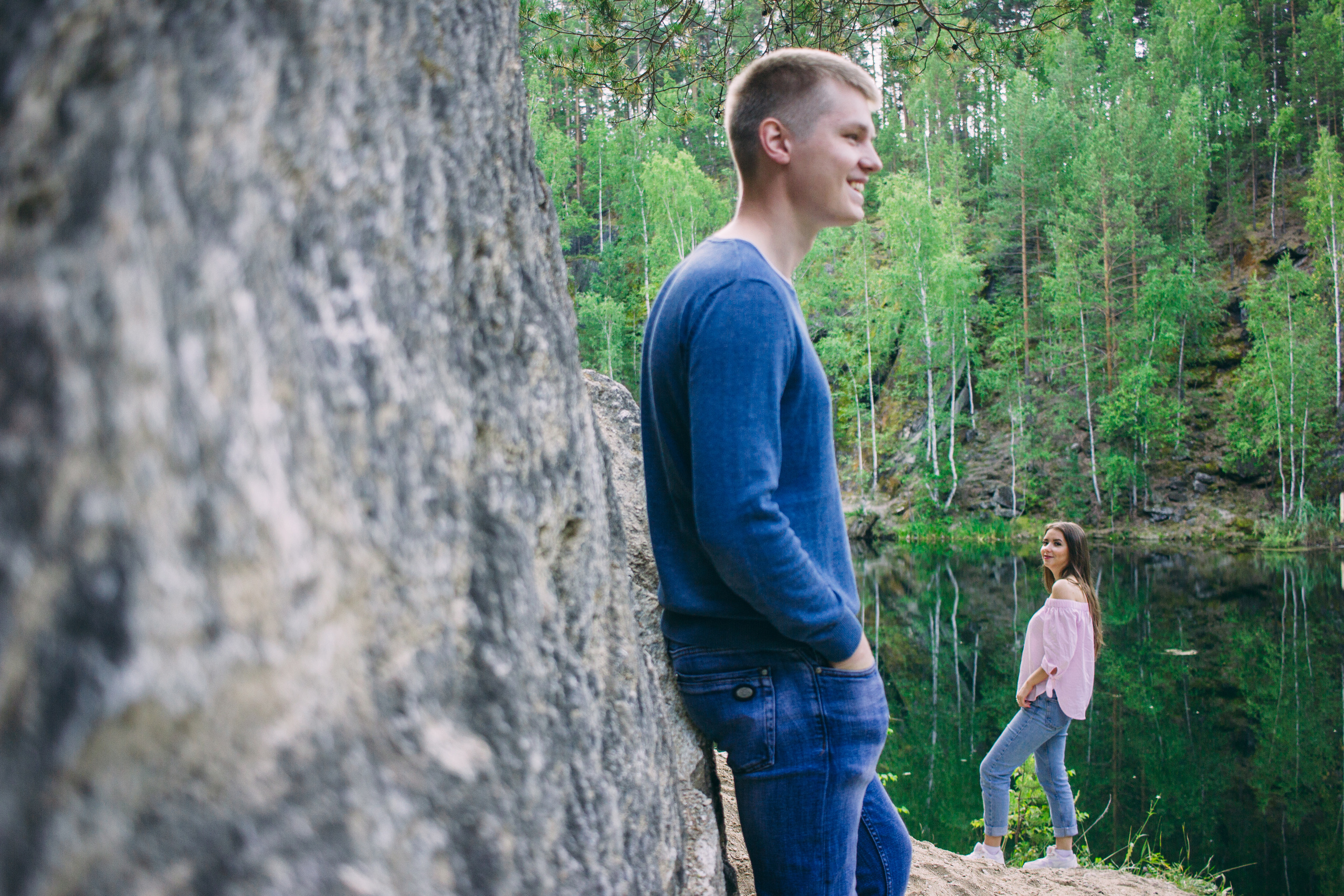 Тальковое озеро. Свадебный фотограф в Екатеринбурге Полевской Соликамск