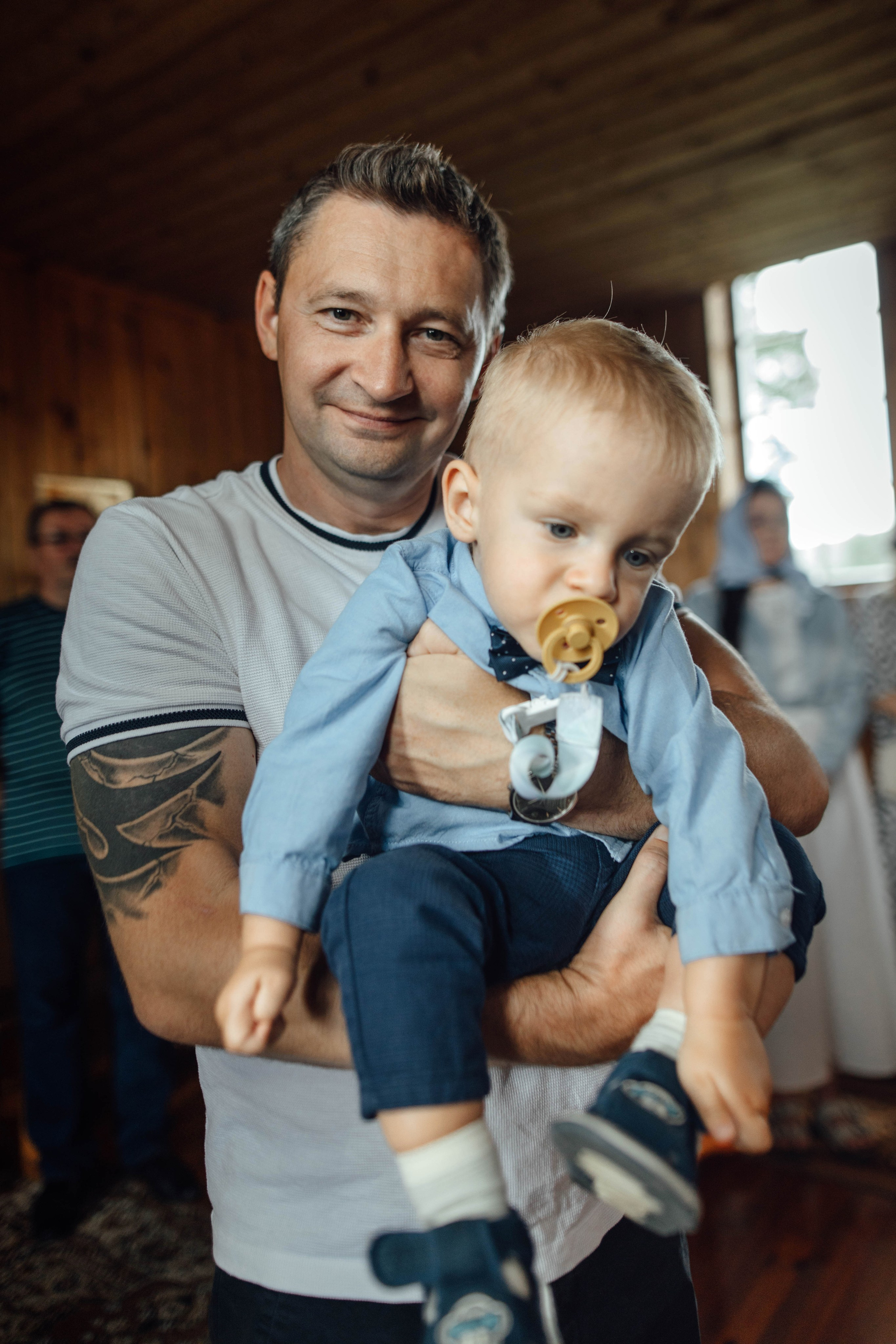 Крещение Тимофея, д. Киевец, храм Святой Троицы, август 2025