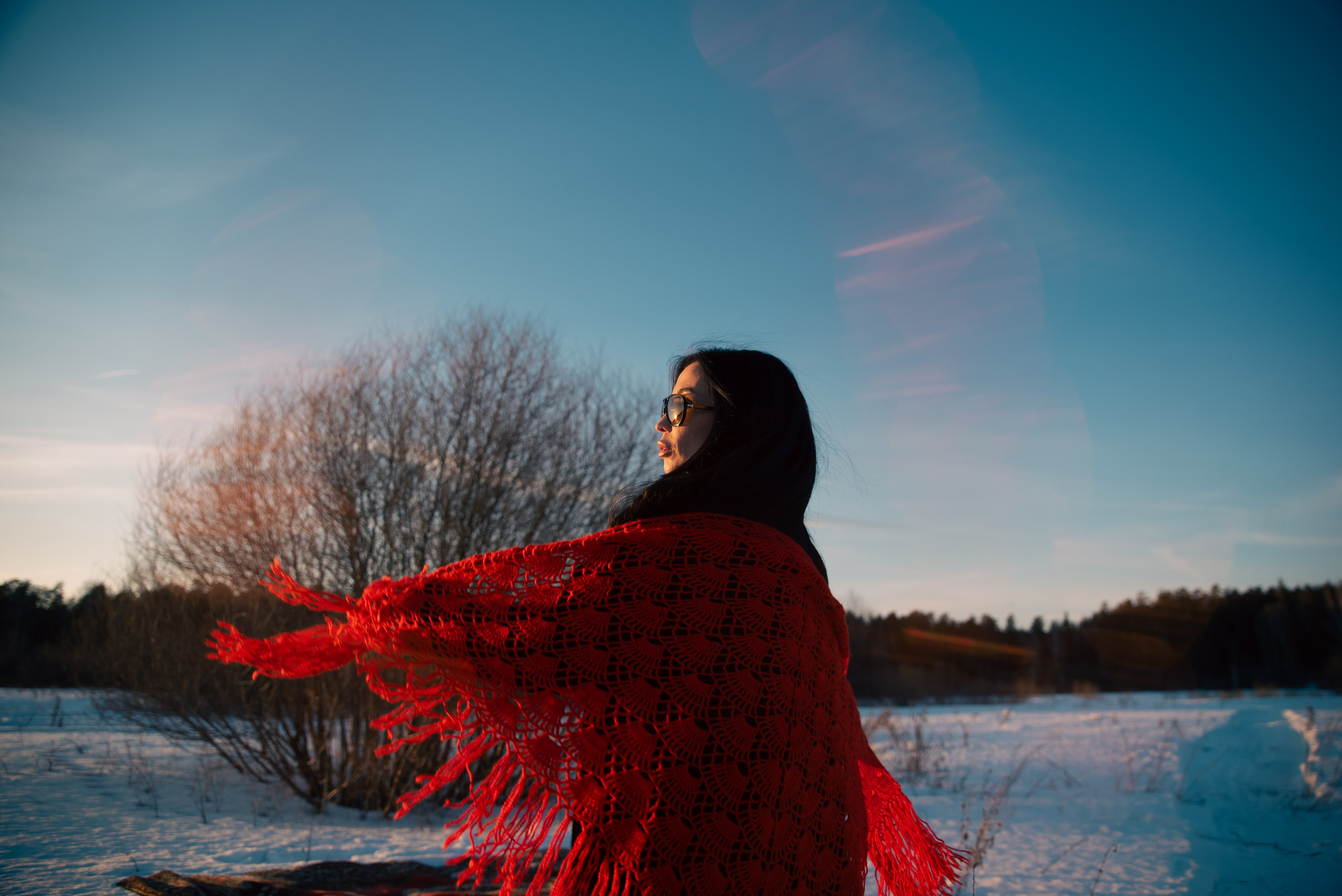 Фотосессия с красным ковром на снегу. Семейный фотограф в Миассе Ольга Широковская