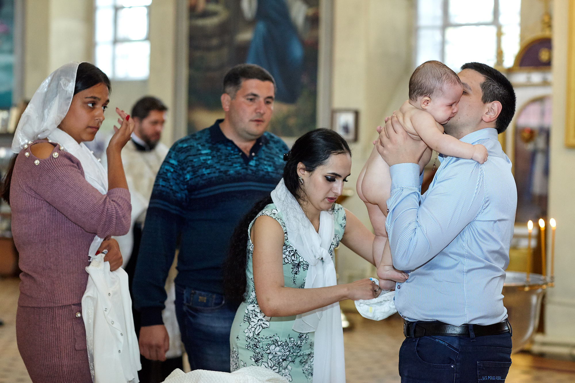 Таинство крещения Ростов на Дону. Фото видео съёмка в Белой Калитве дуэт Герман и Инна