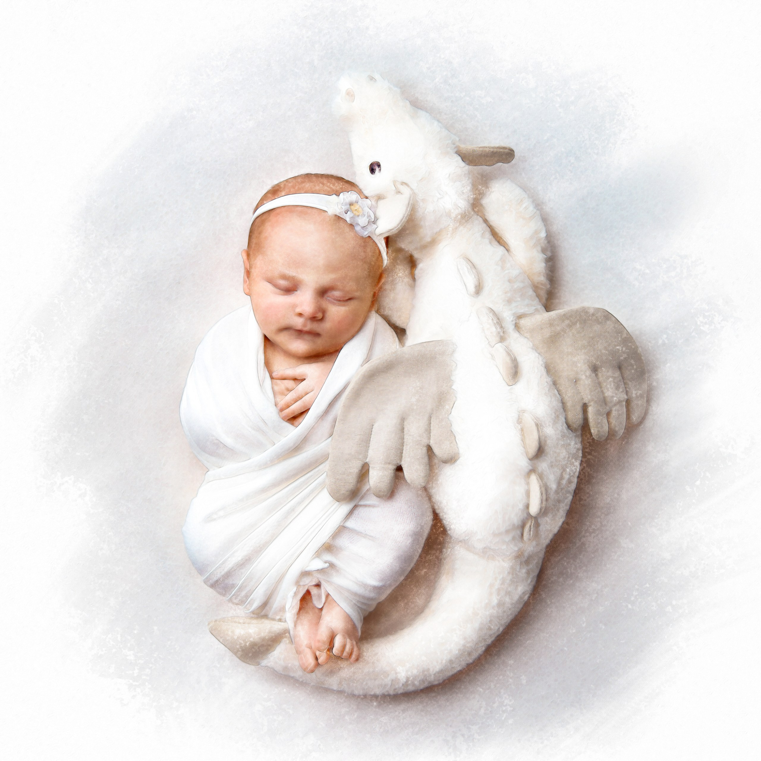 Акварели. Профессиональный фотограф новорождённых в Москве Елена Сатюкова