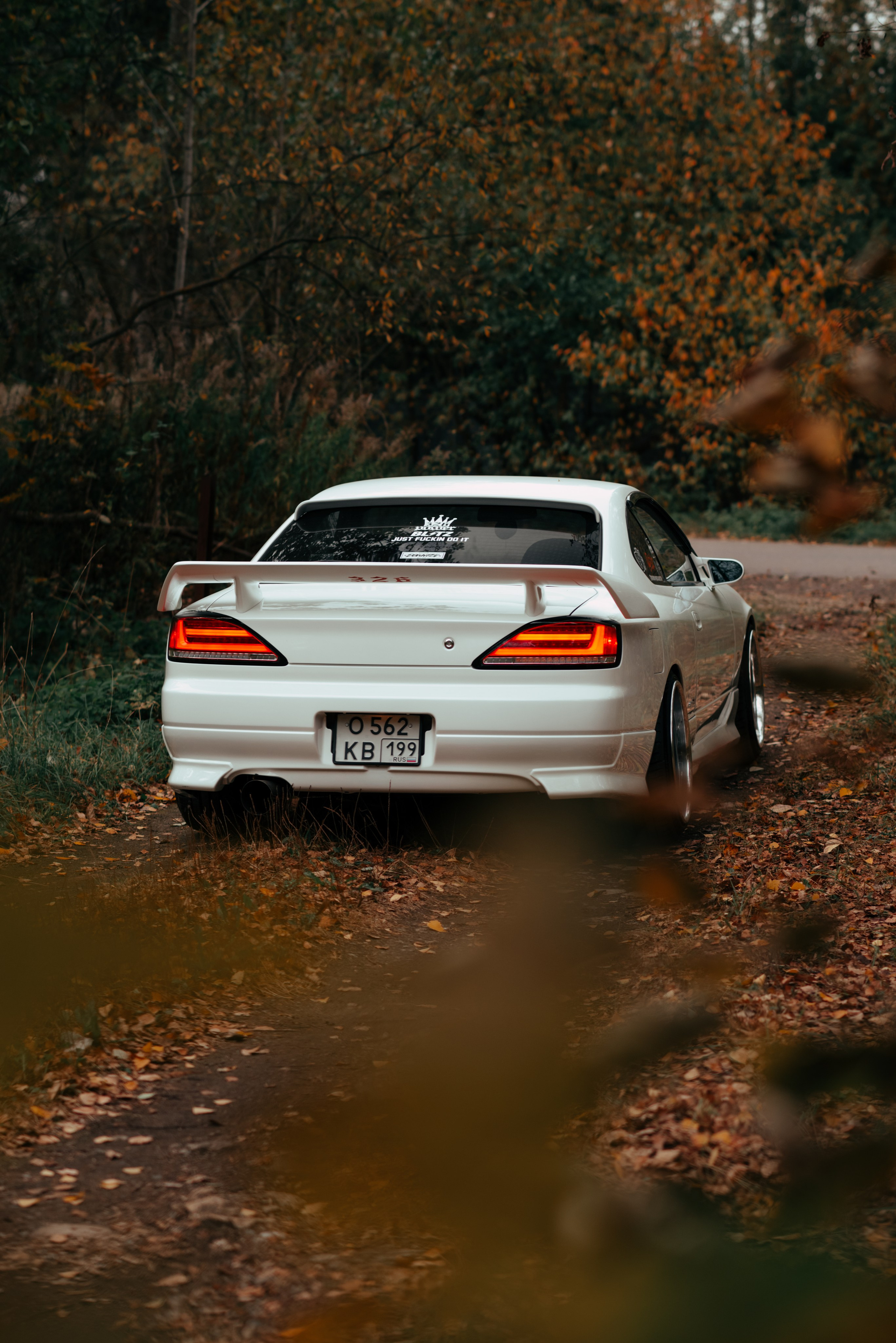 White Silvia new headlight. DeLorein