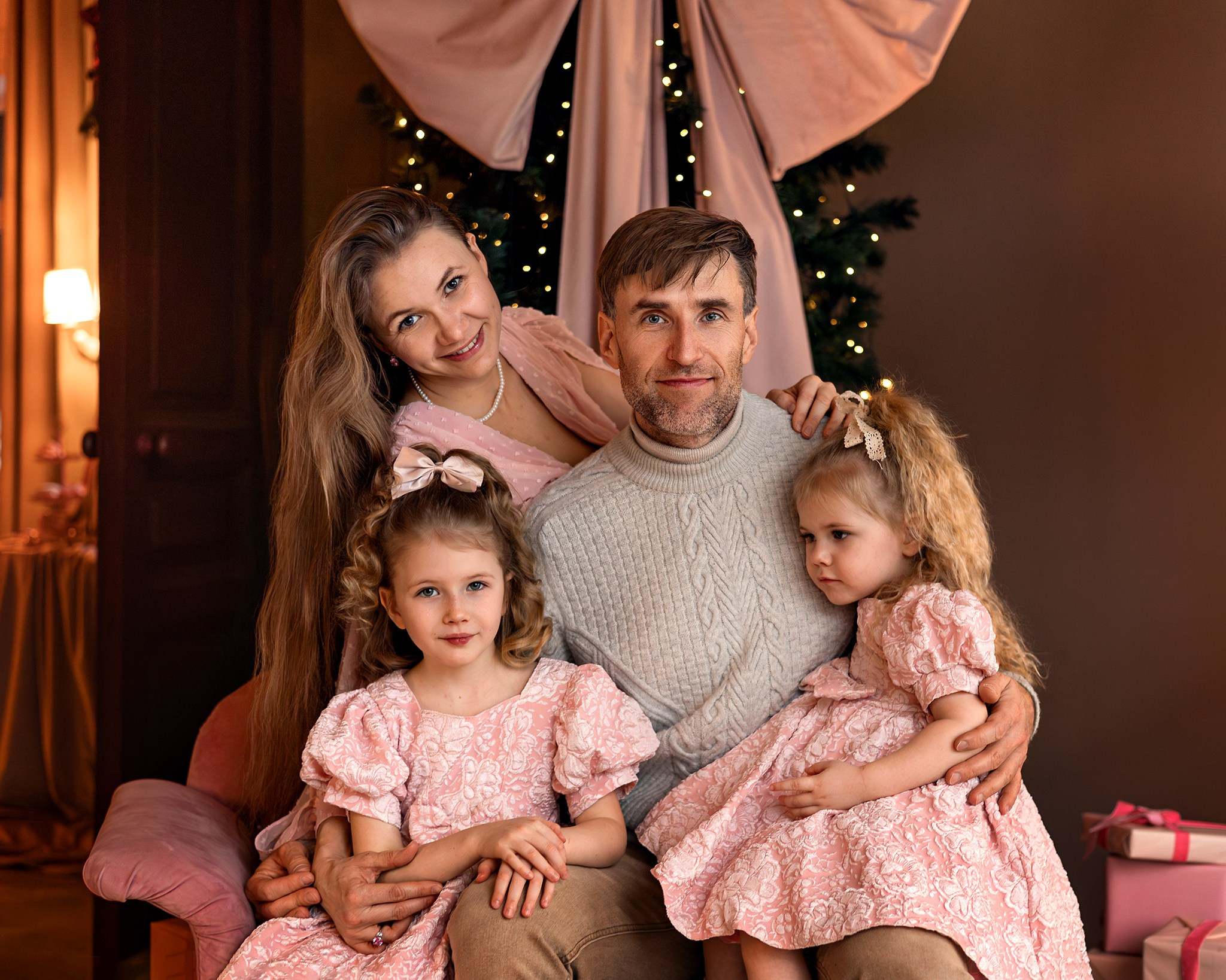 Новогодняя семейная съемка. Детский и семейный фотограф Елена Михайлова в Москве