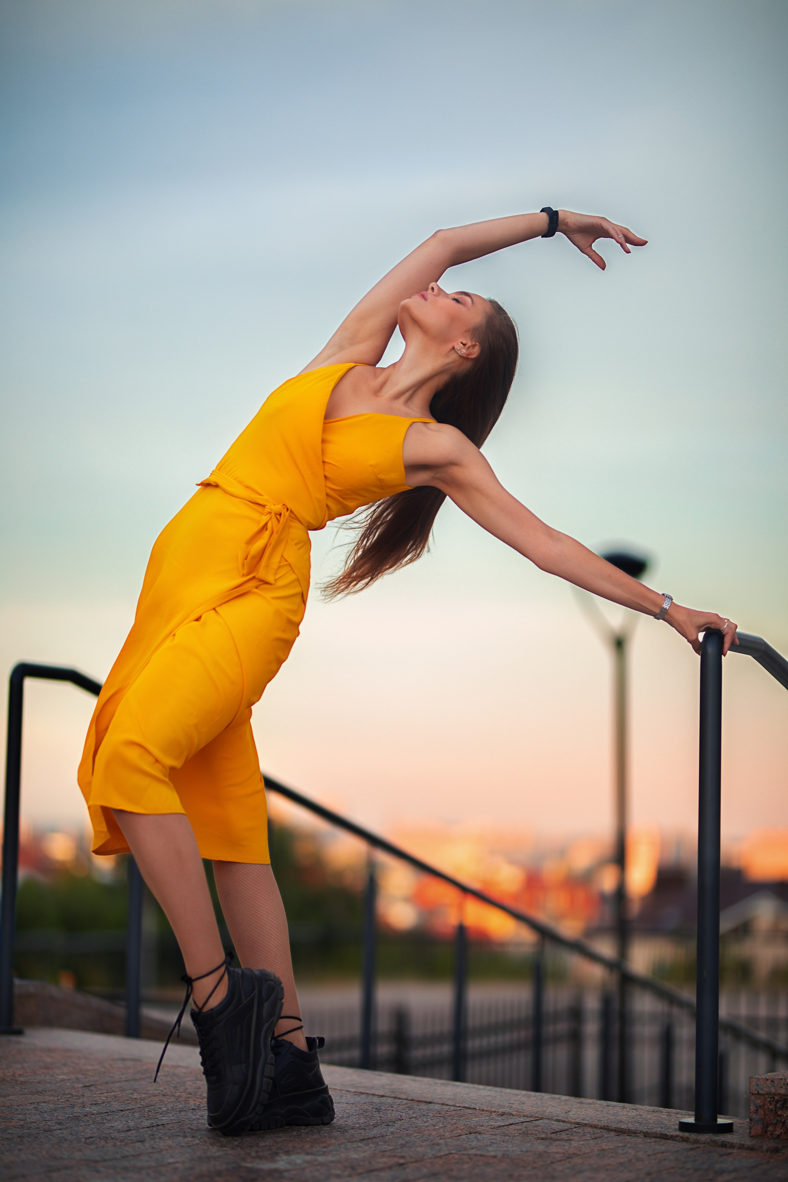 Летняя съемка с Екатериной на городской площади в Воронеже в формате для «себя»