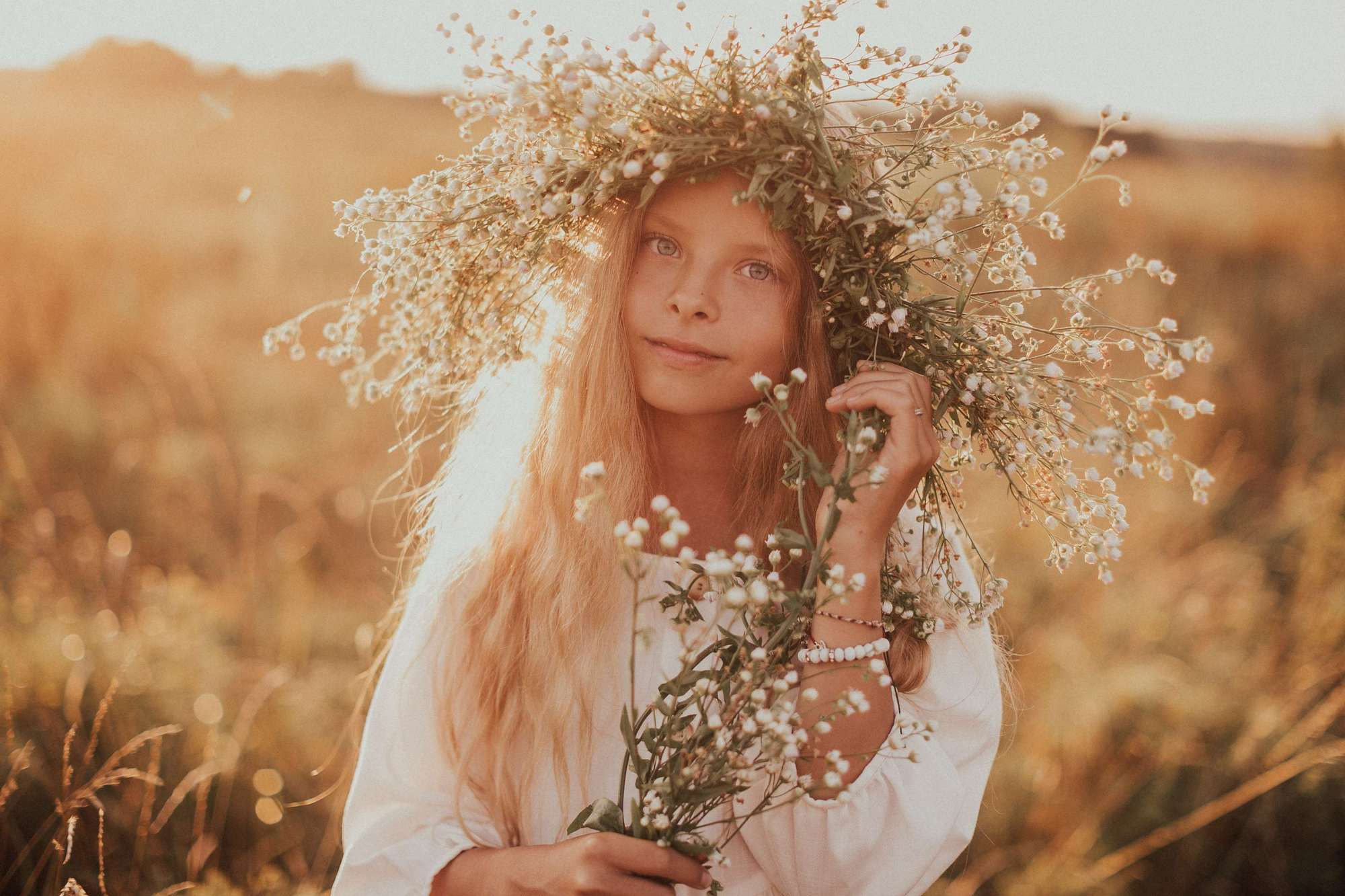 Катя Аня в поле. Семейный и детский фотограф в Москве Кузьмина Мария