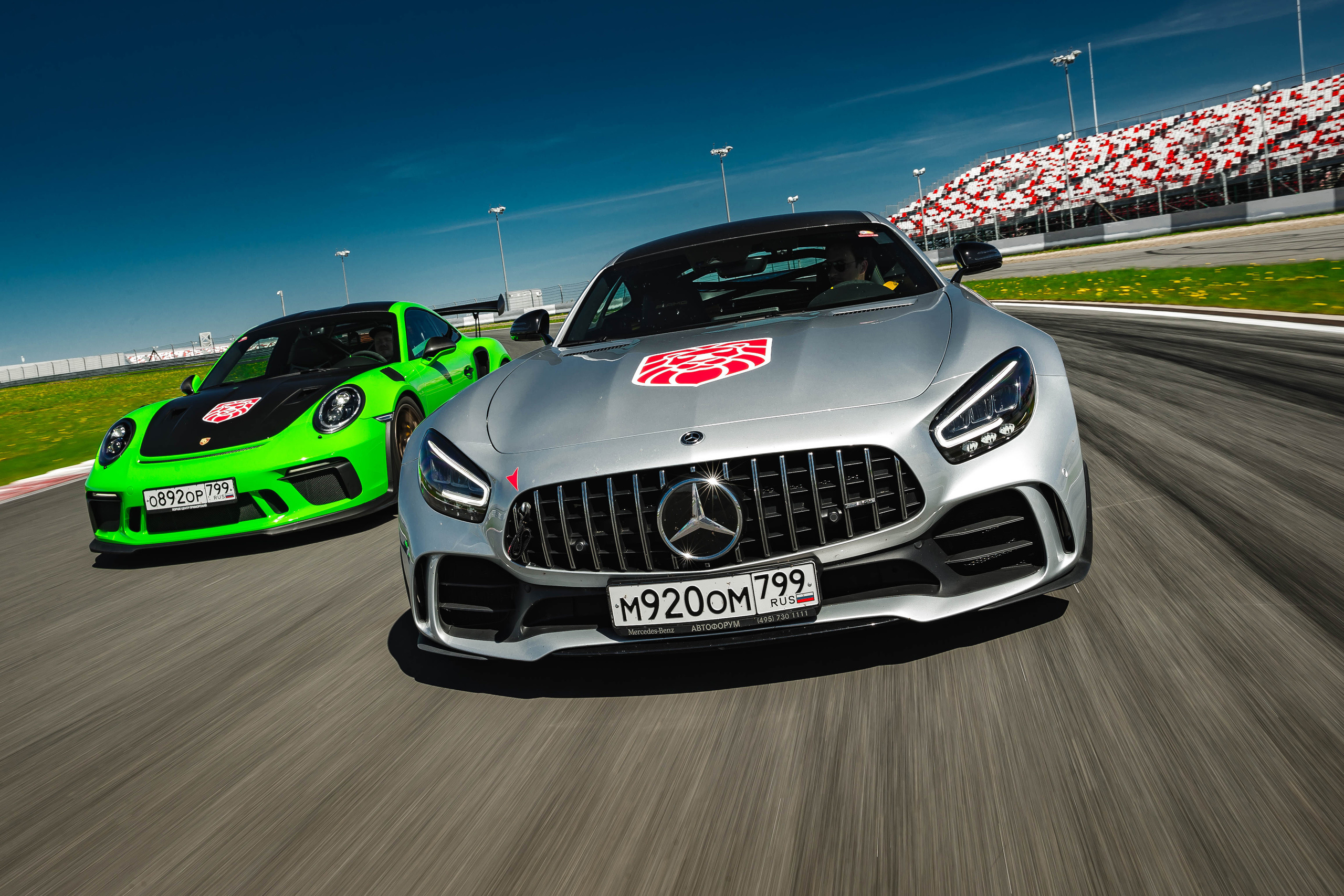 Porsche GT3RS & MB AMG GTR. Фотограф Дмитрий Питерский