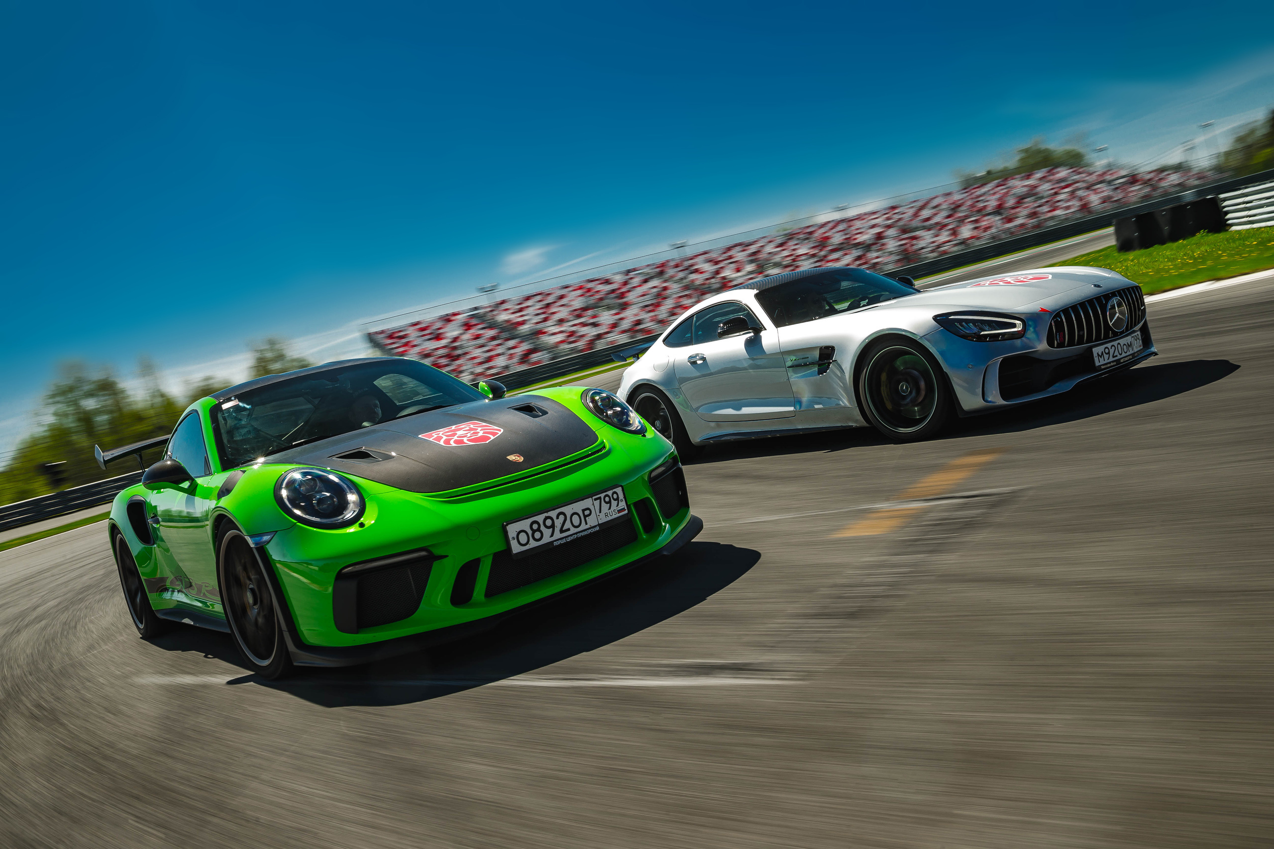 Porsche GT3RS & MB AMG GTR. Фотограф Дмитрий Питерский