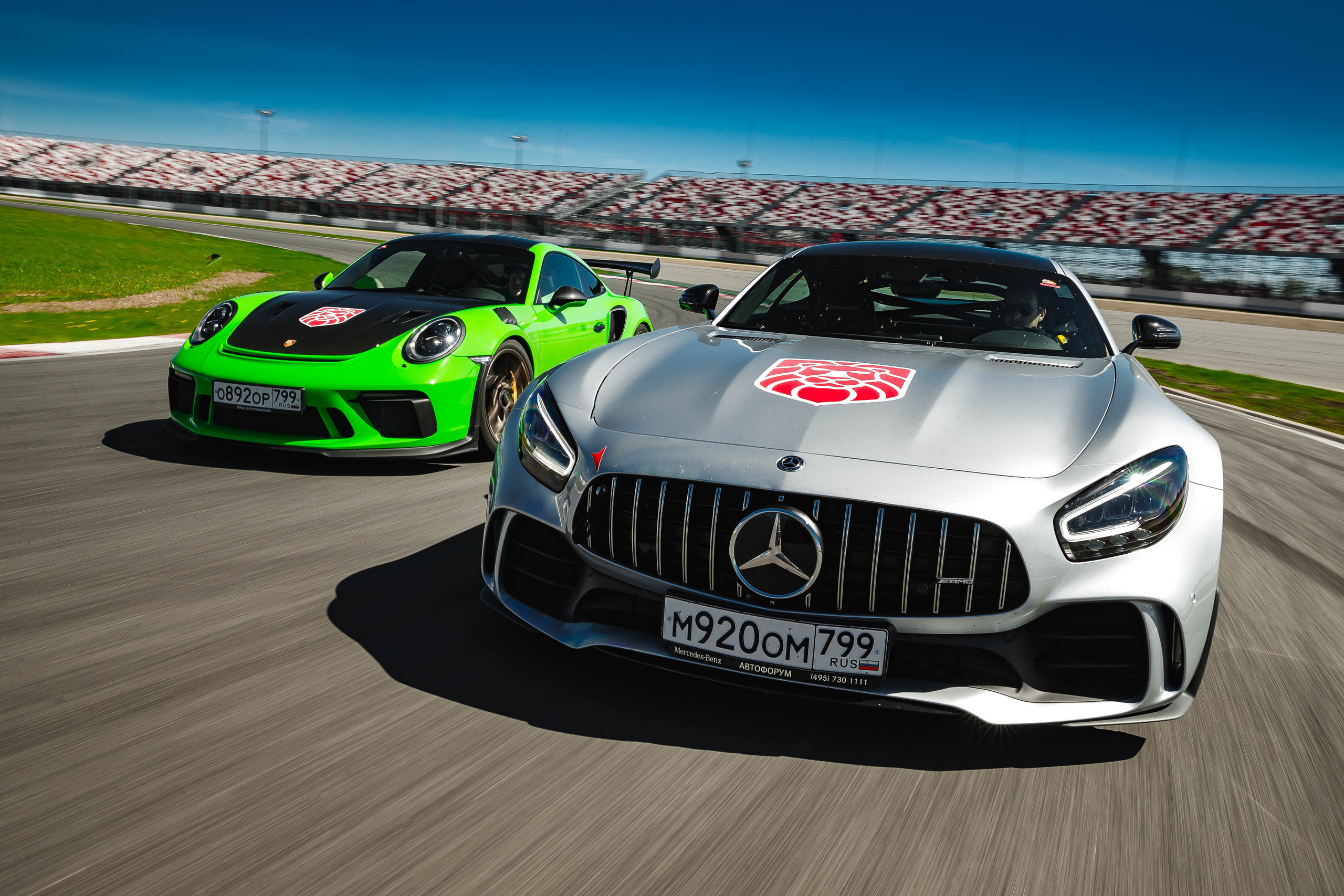 Porsche GT3RS & MB AMG GTR. Фотограф Дмитрий Питерский