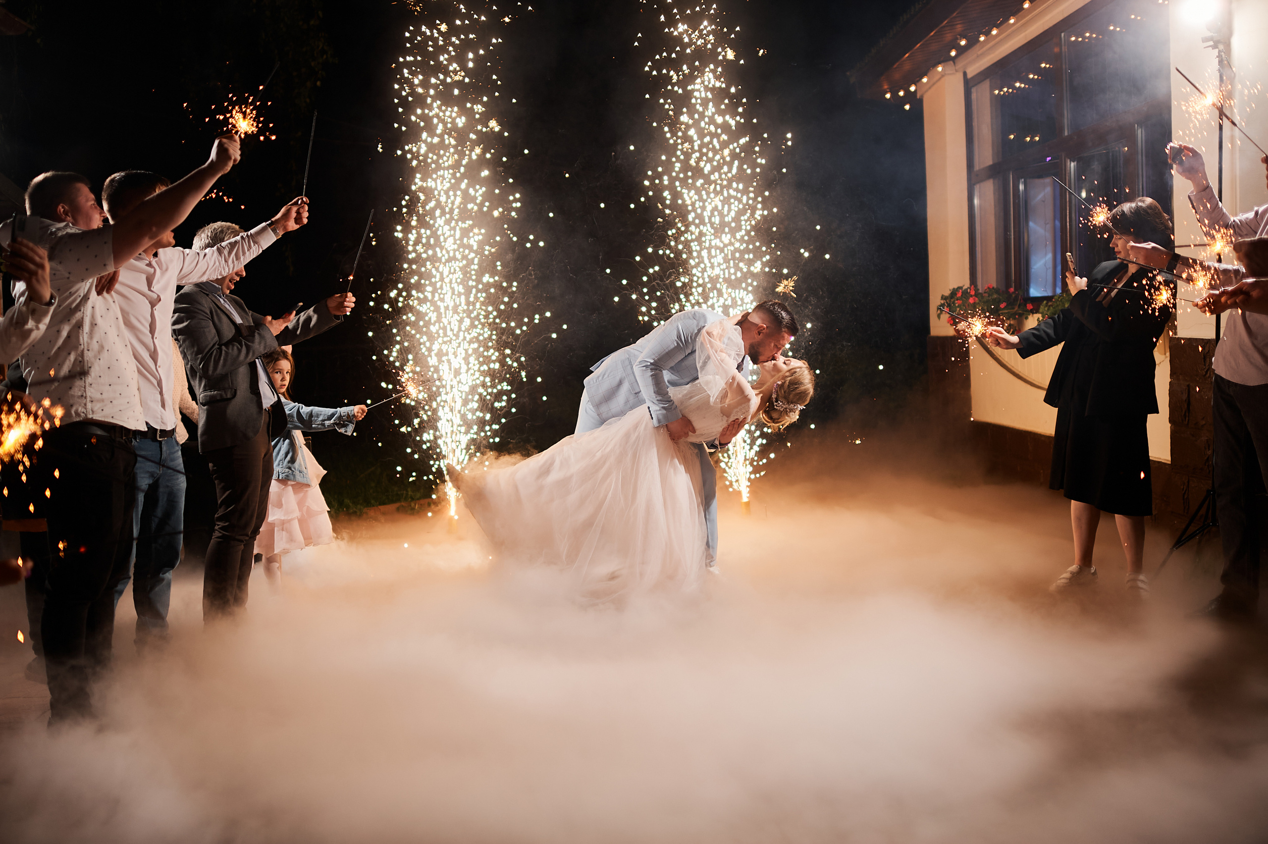 бенгальские огни дым машина 