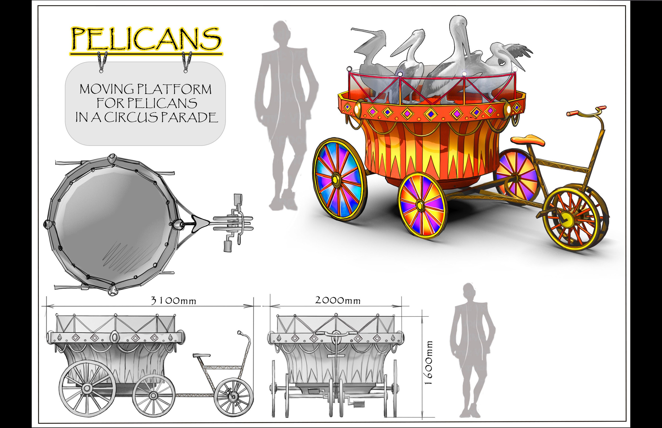 PLATFORMS FOR THEMED PARKS. Munina Dina. Set design portfolio