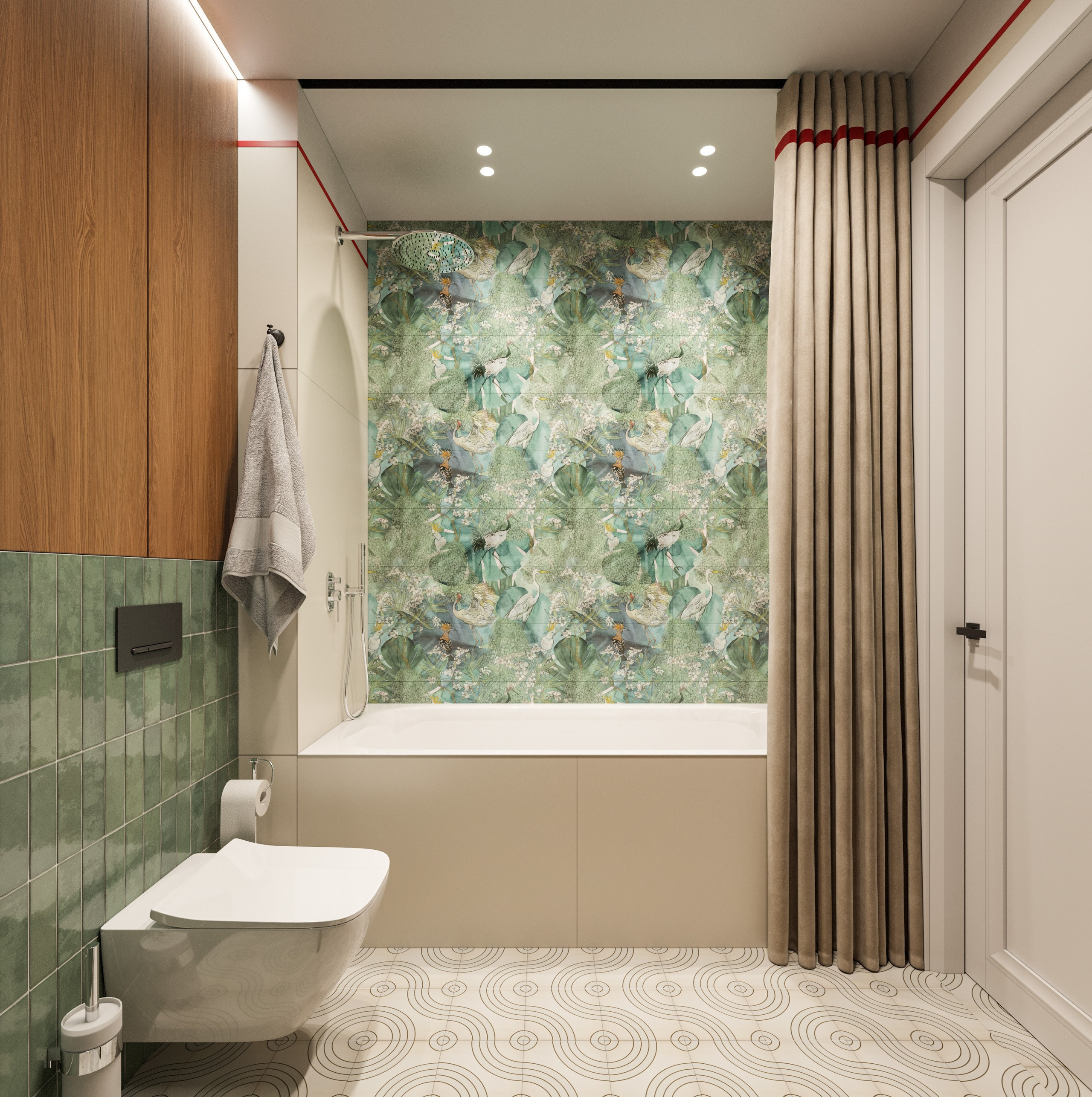 3D Визуализация Квартиры с Яркими Цветами | Смелая Колористика в Интерьере. Визуализатор интерьера в Москве | Брагин Кирилл