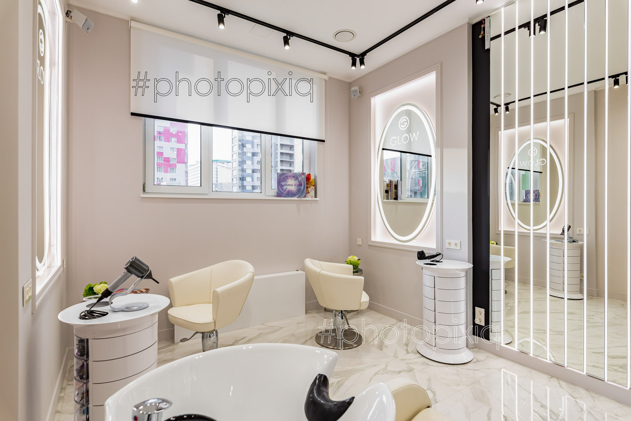 Интерьерная съёмка салона красоты GLOW. Интерьерная съёмка и виртуальные туры — Интерьерный фотограф Кузнецов Сергей (photopixiq)