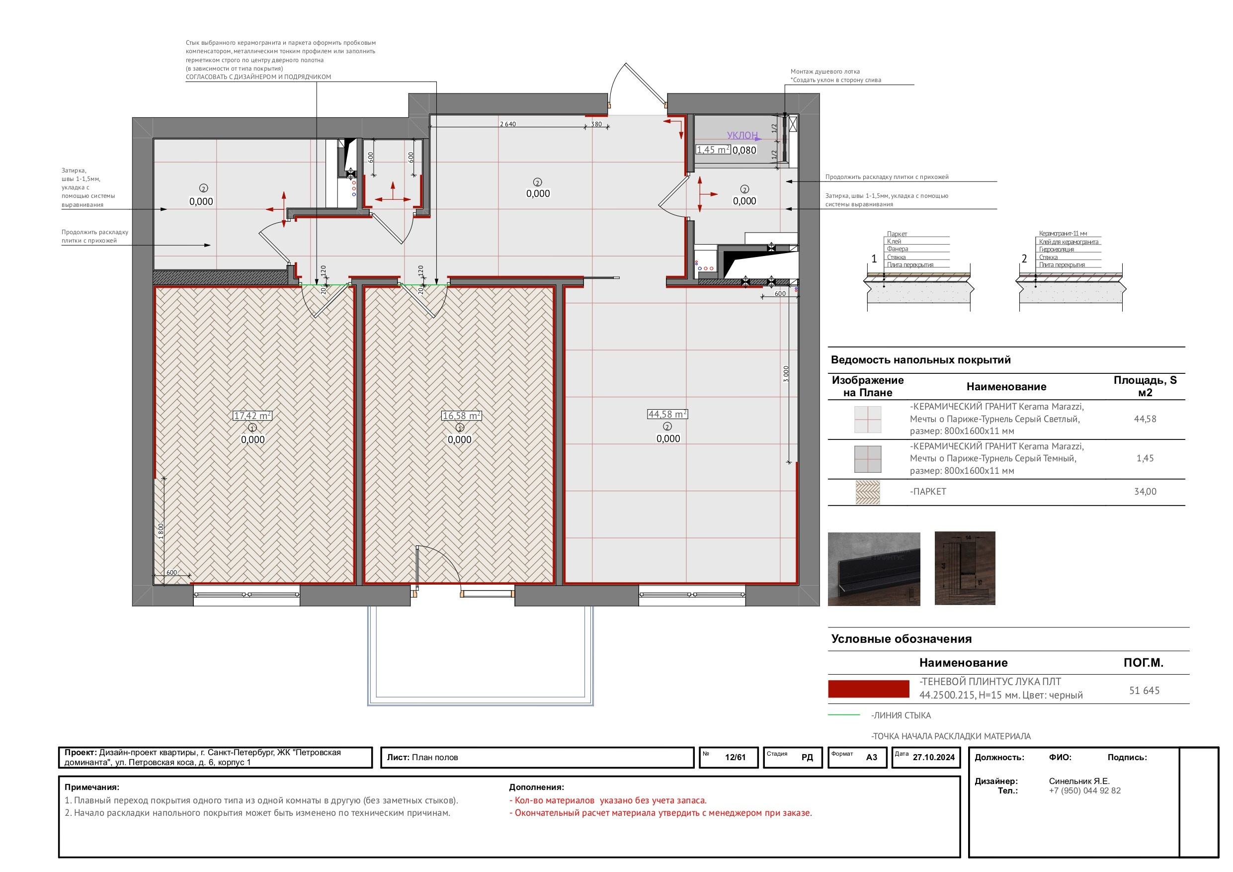 Пример проекта. Дизайнер интерьера из Санкт-Петербурга