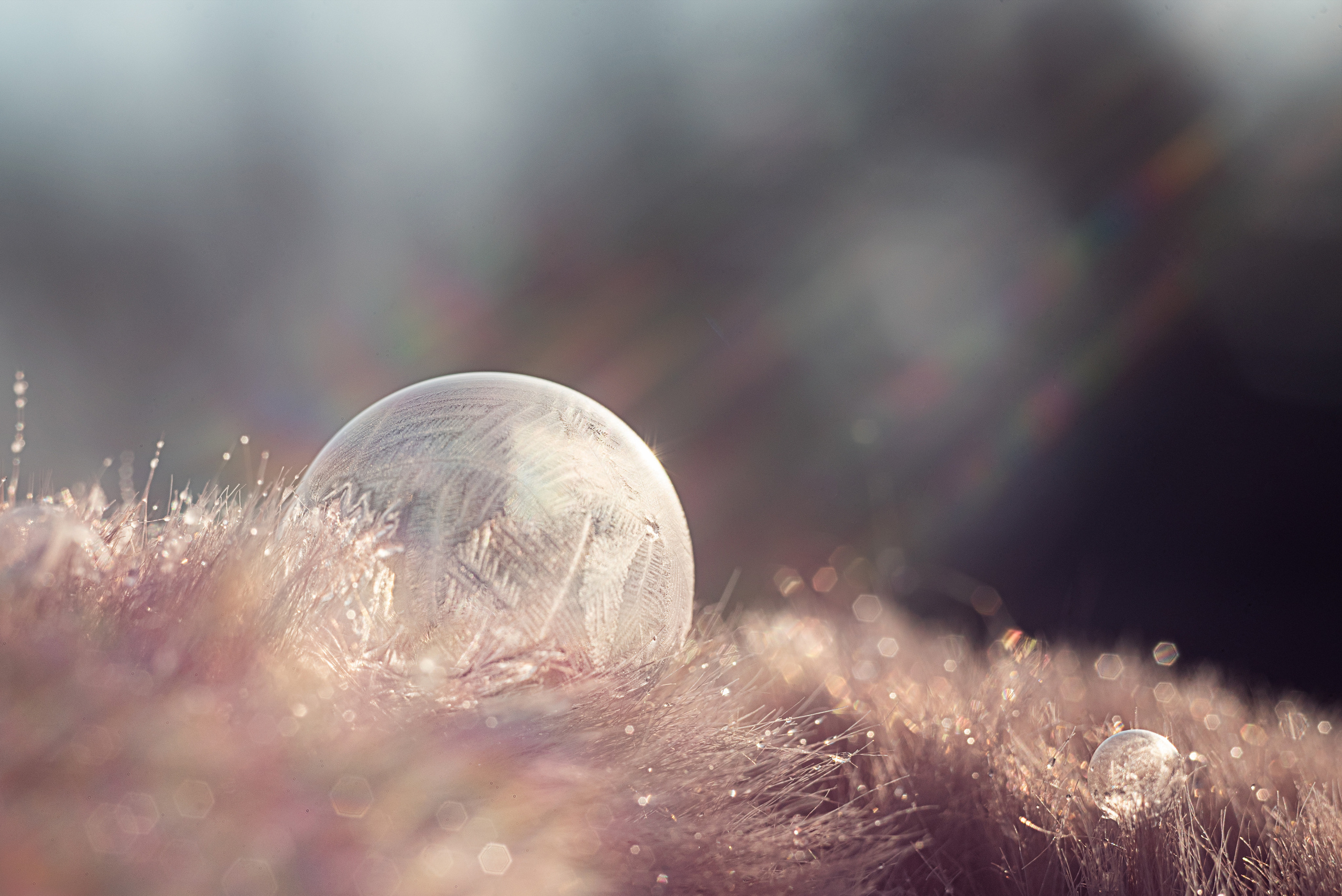 замораживаем мыльные пузыри