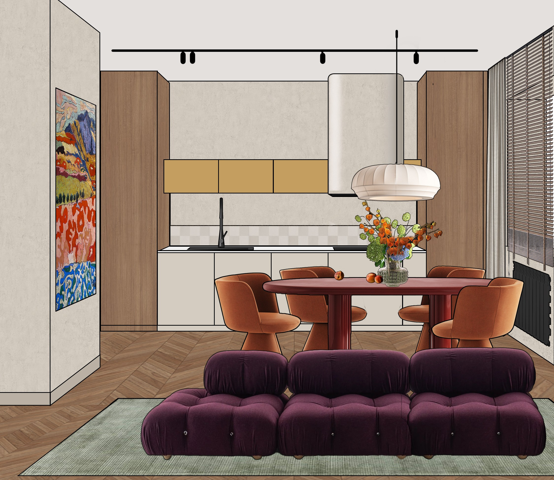 Various projects for decorating individual rooms. SHAIMERDINOVA INTERIORS